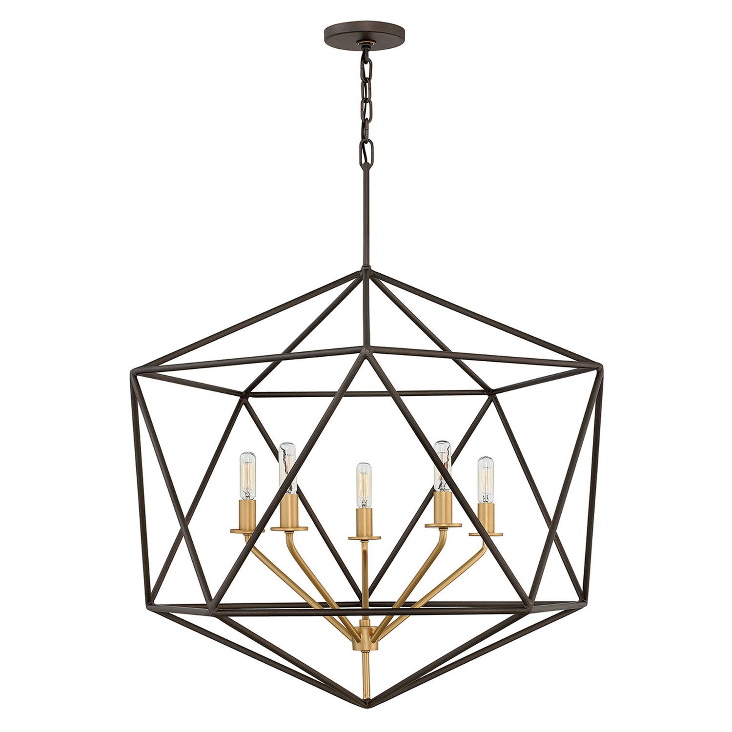 Elstead Astrid 5 Arm Chandelier - Metallic Matte Bronze