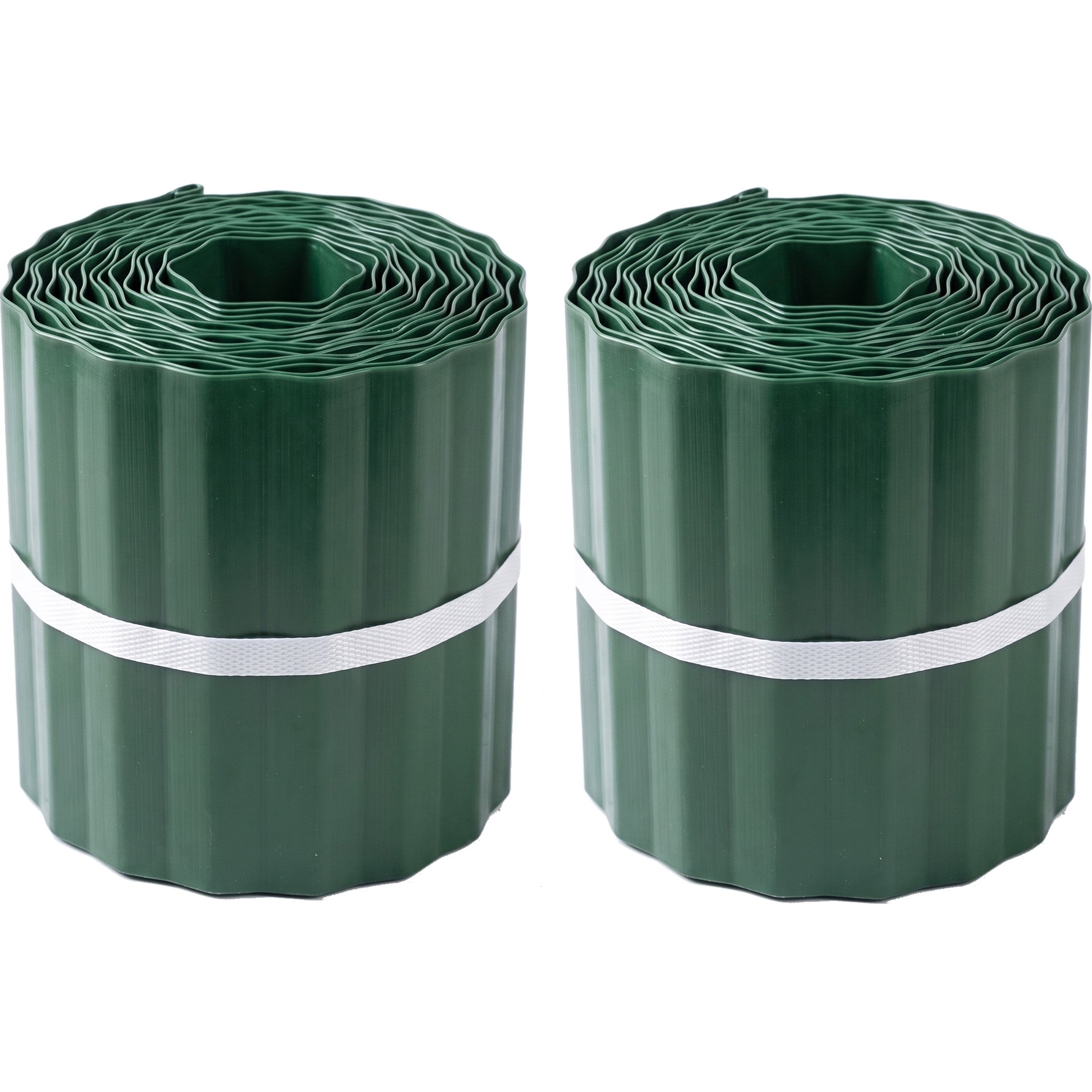 Primrose Green Coated Steel Corrugated Metal Lawn Edging Roll - 10m