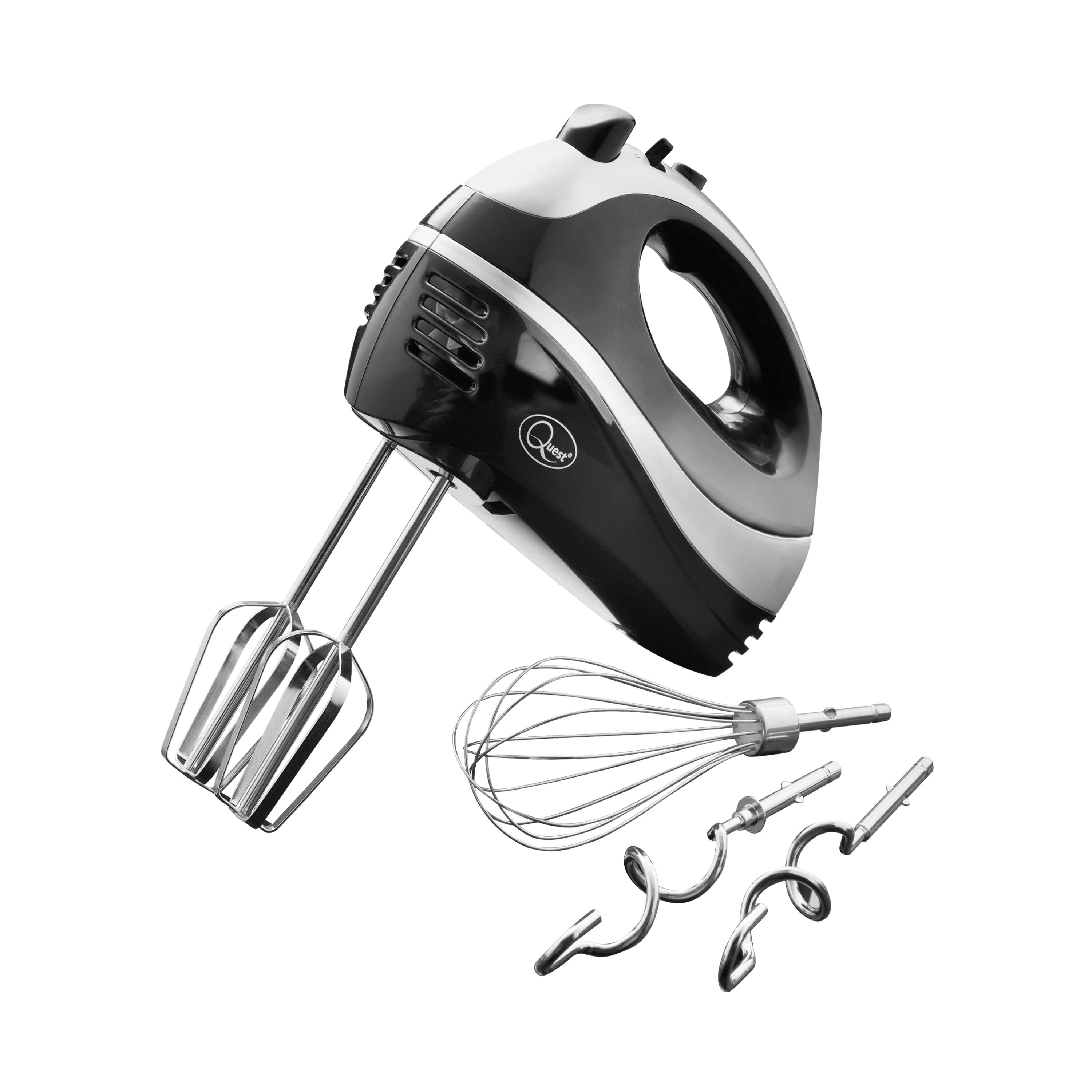 Quest Hand Mixer With| 5 Speeds 300W -  Black/Silver