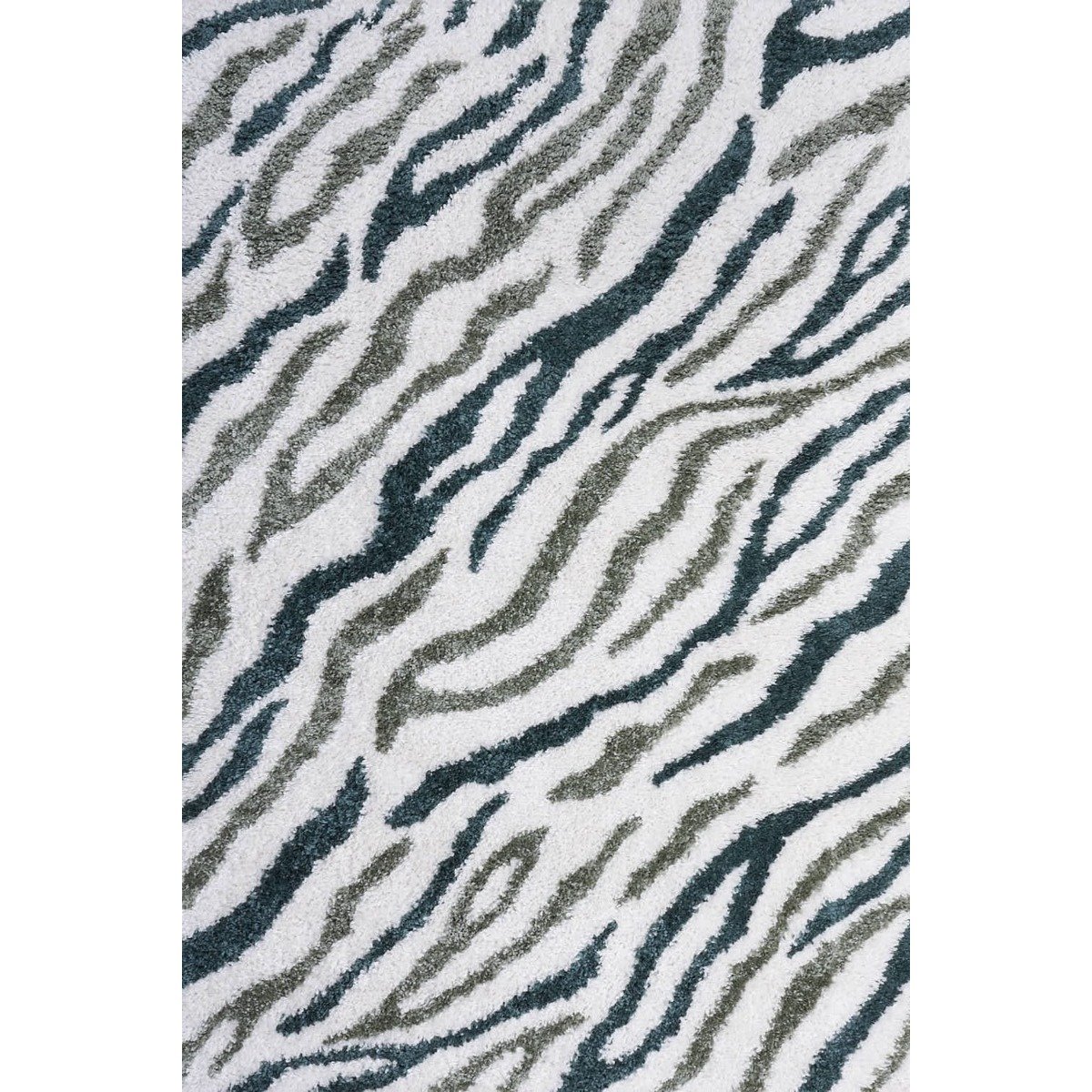 The Rugs Green Moodi Abstract Shaggy Rug - 80 x 150cm