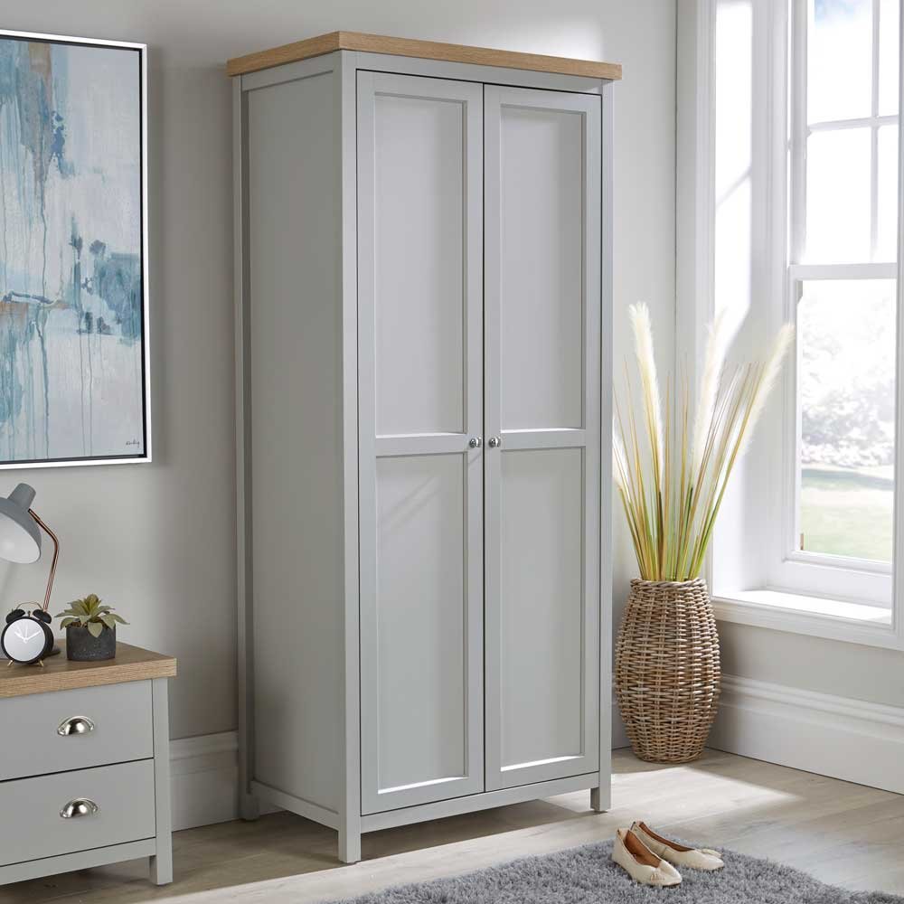 Home Source Avon 2 Door Wardrobe - Grey