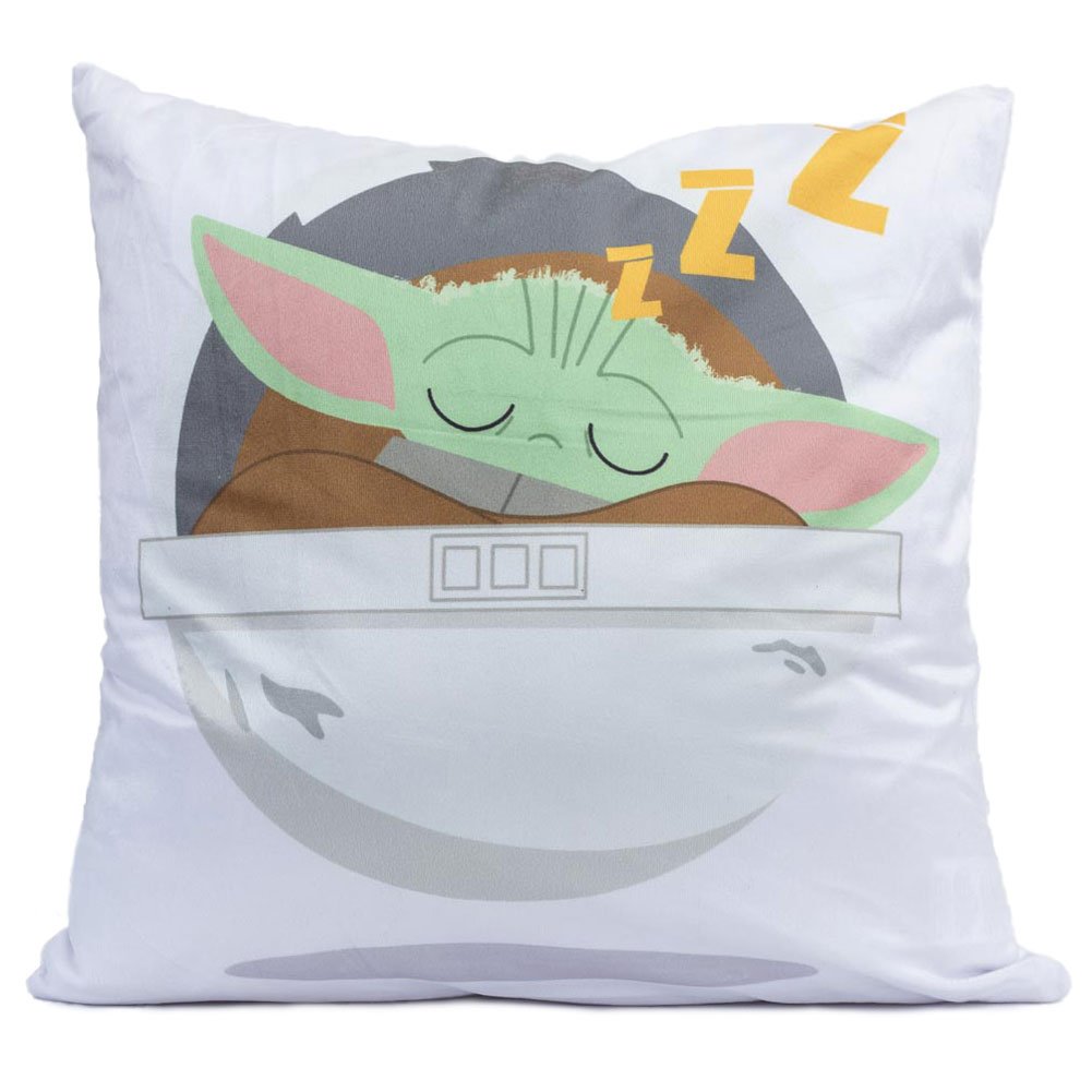 Star Wars The Mandalorian Velvet Feel Grogu Cushion - White