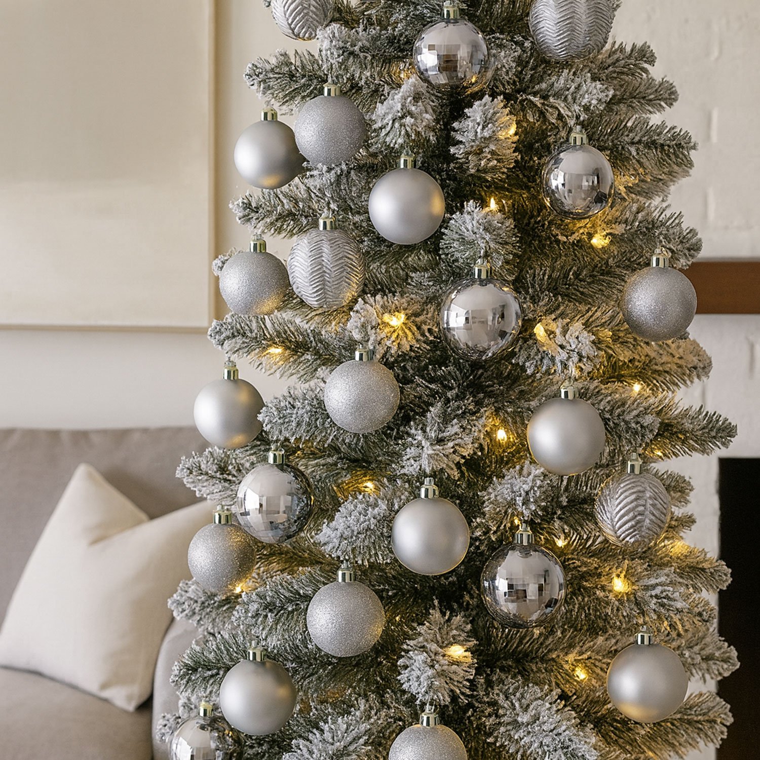 Neo 36PCS Christmas Tree Ornaments Set - Silver