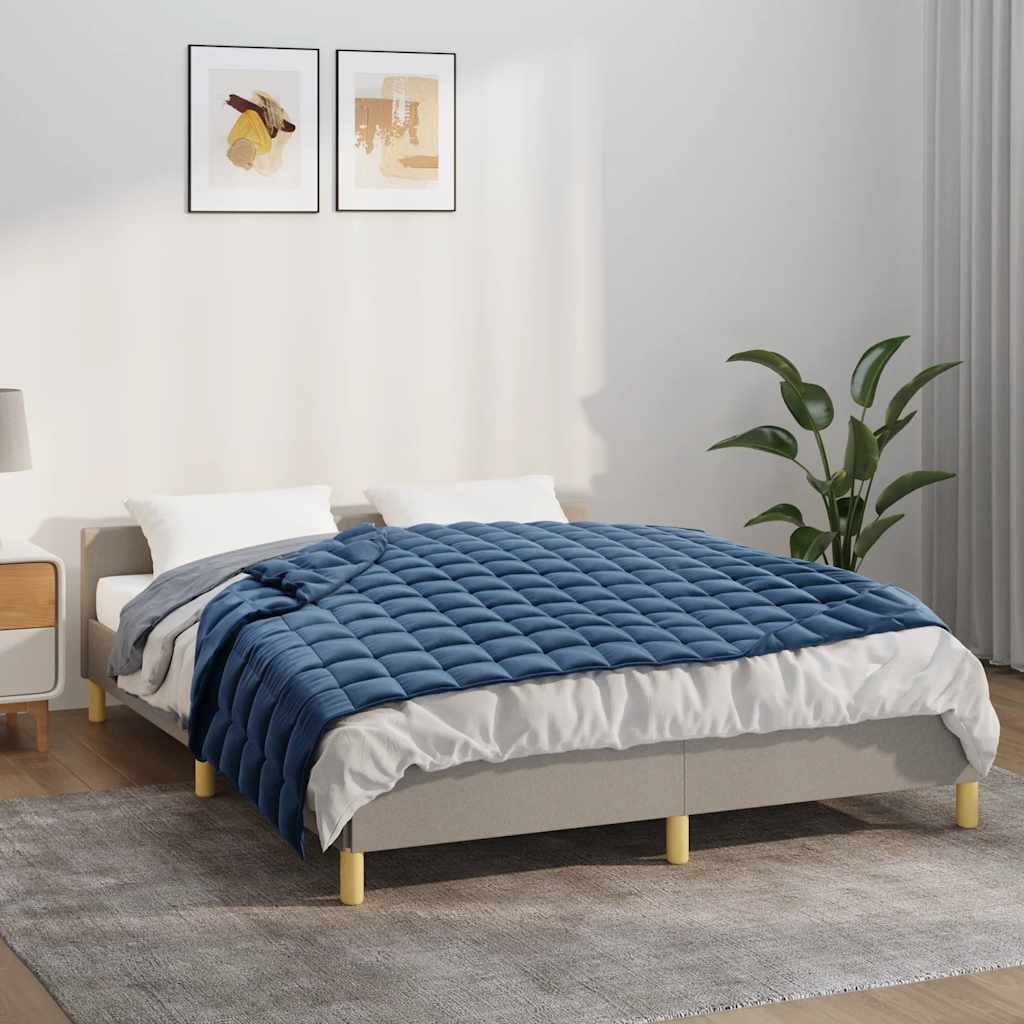 Walplus 10 kg Polyester Weighted Blanket - Blue - 138 x 200 cm