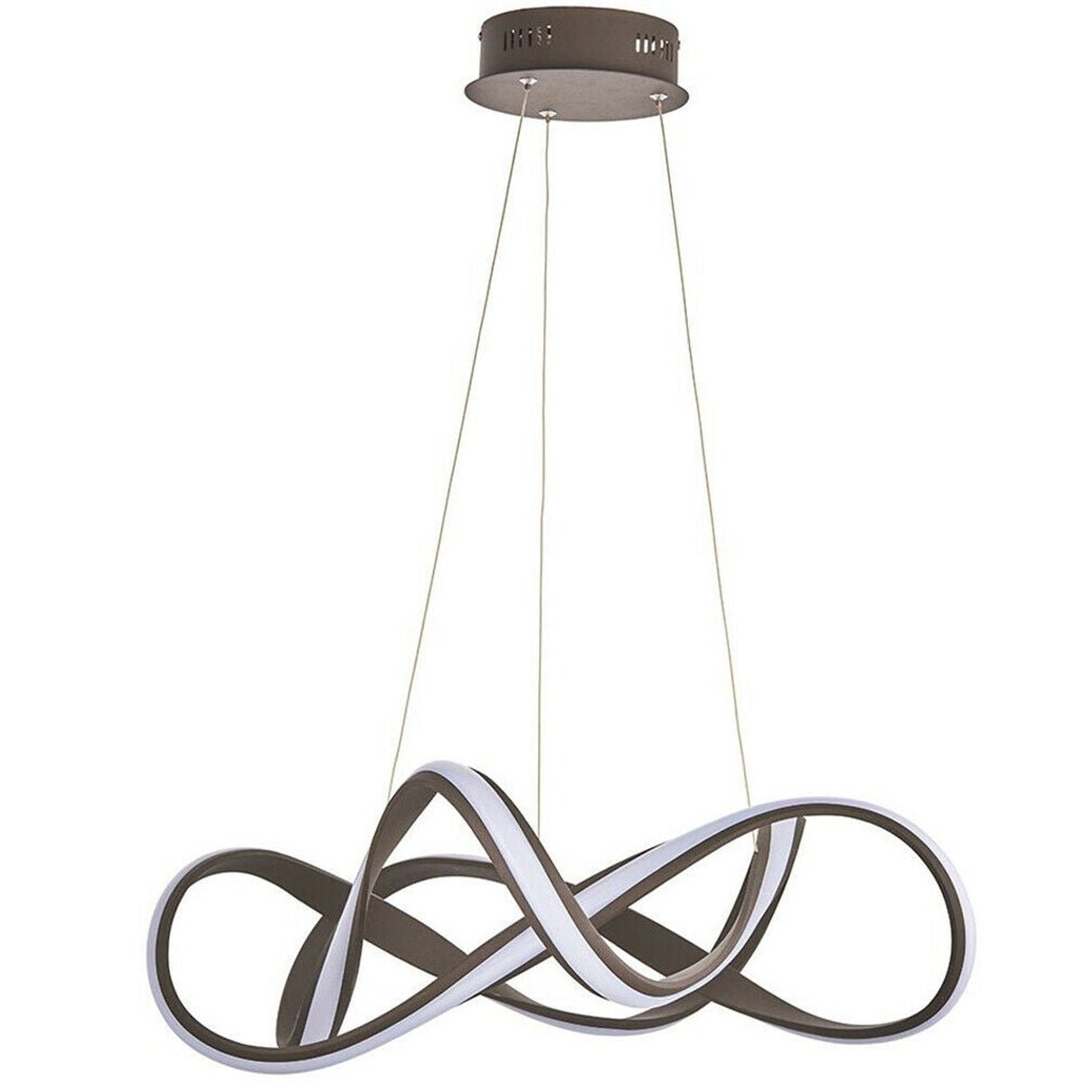 Loops Direct Steel and Aluminium Alloy Pendant Light - Brown