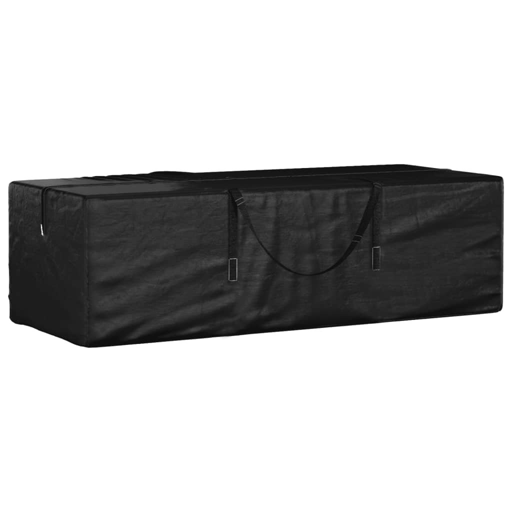 Walplus Polyethylene Garden Cushion Storage Bag - Black - 135 x 40 x 55 cm