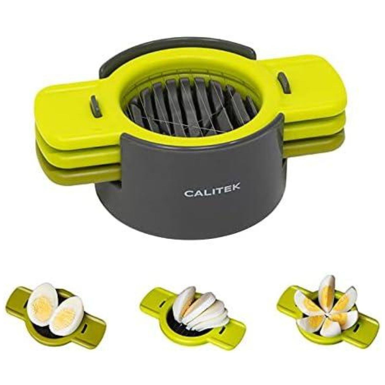 Calitek 3-in-1 Stainless Steel Egg Slicer – Multi