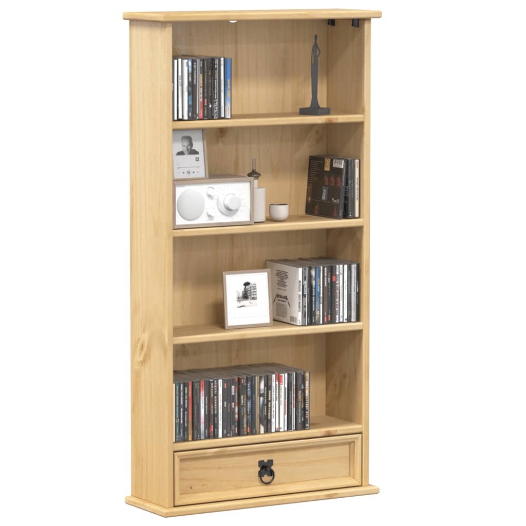 Walplus Solid Pine Storage Cabinet - Brown - 52 x 17.5 x 103 cm