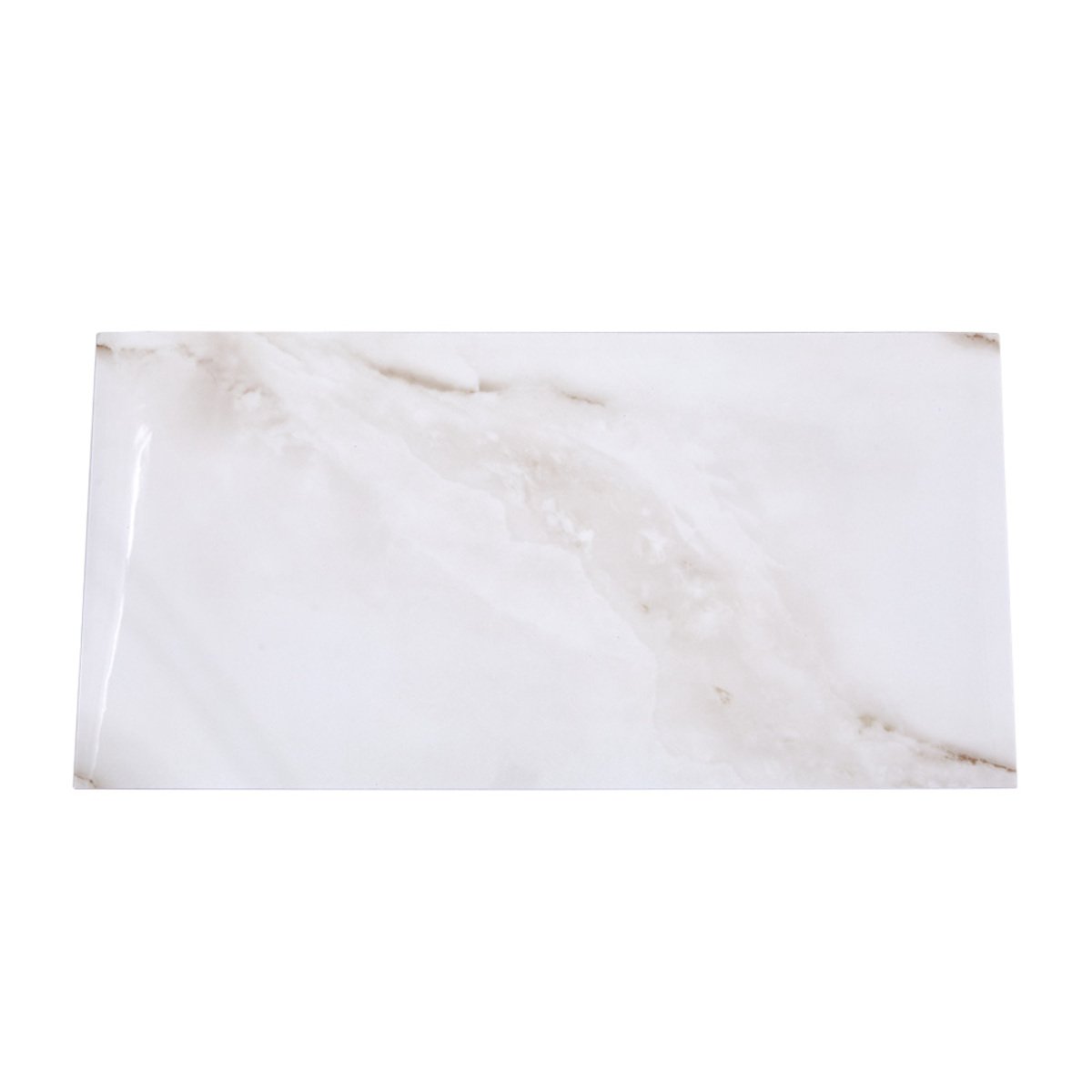 Living and Home 10 Pcs Peel and Stick Marble Wall Stickers - White
