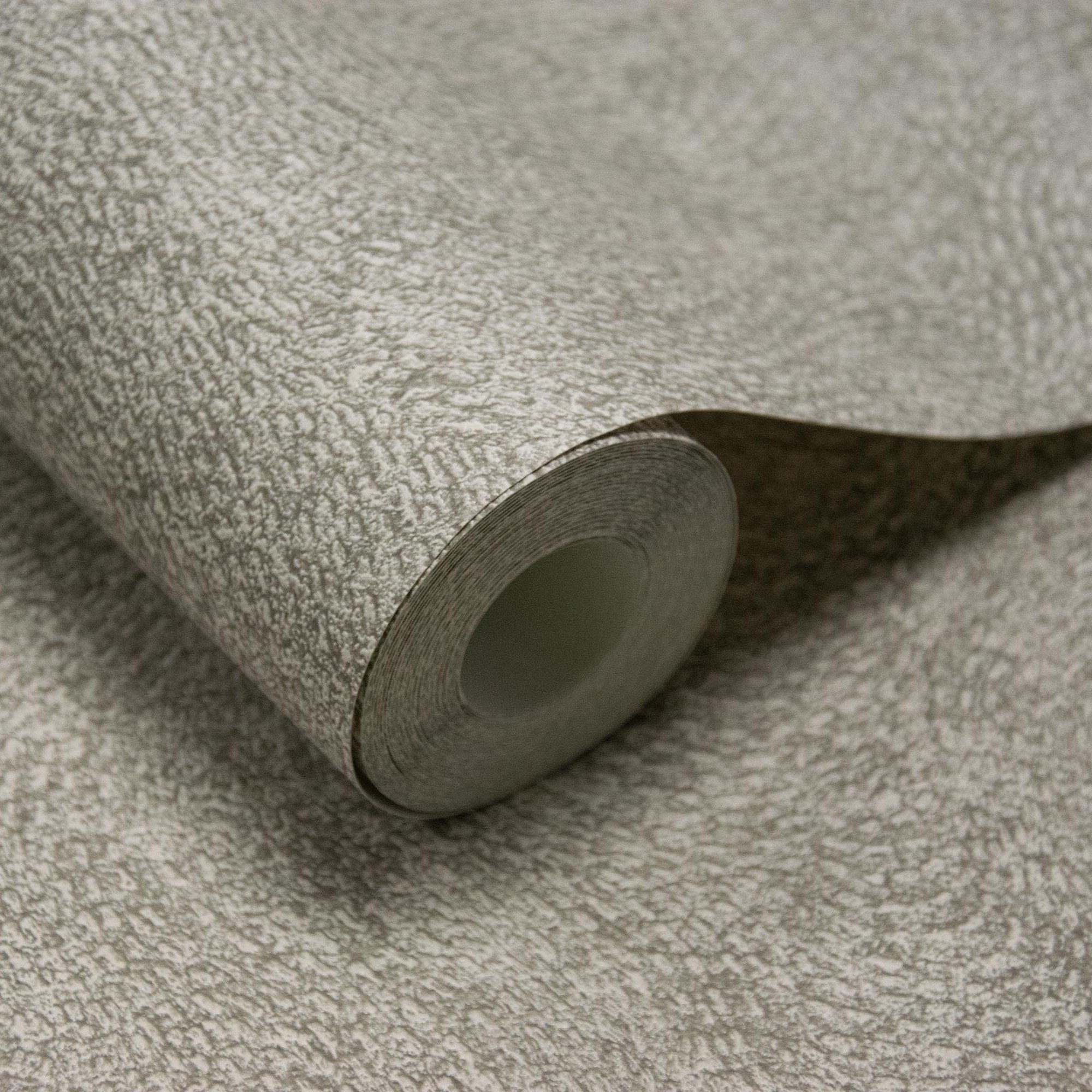 Grandeco Santiago Swirled Stitch Textured Blown Vinyl Wallpaper - Taupe