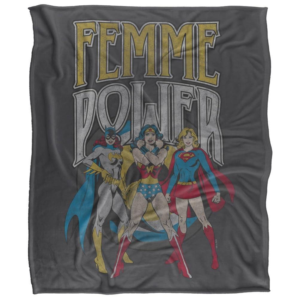Wonder Woman Femme Power Character Poses Soft Touch Blanket - 152cm x 127cm