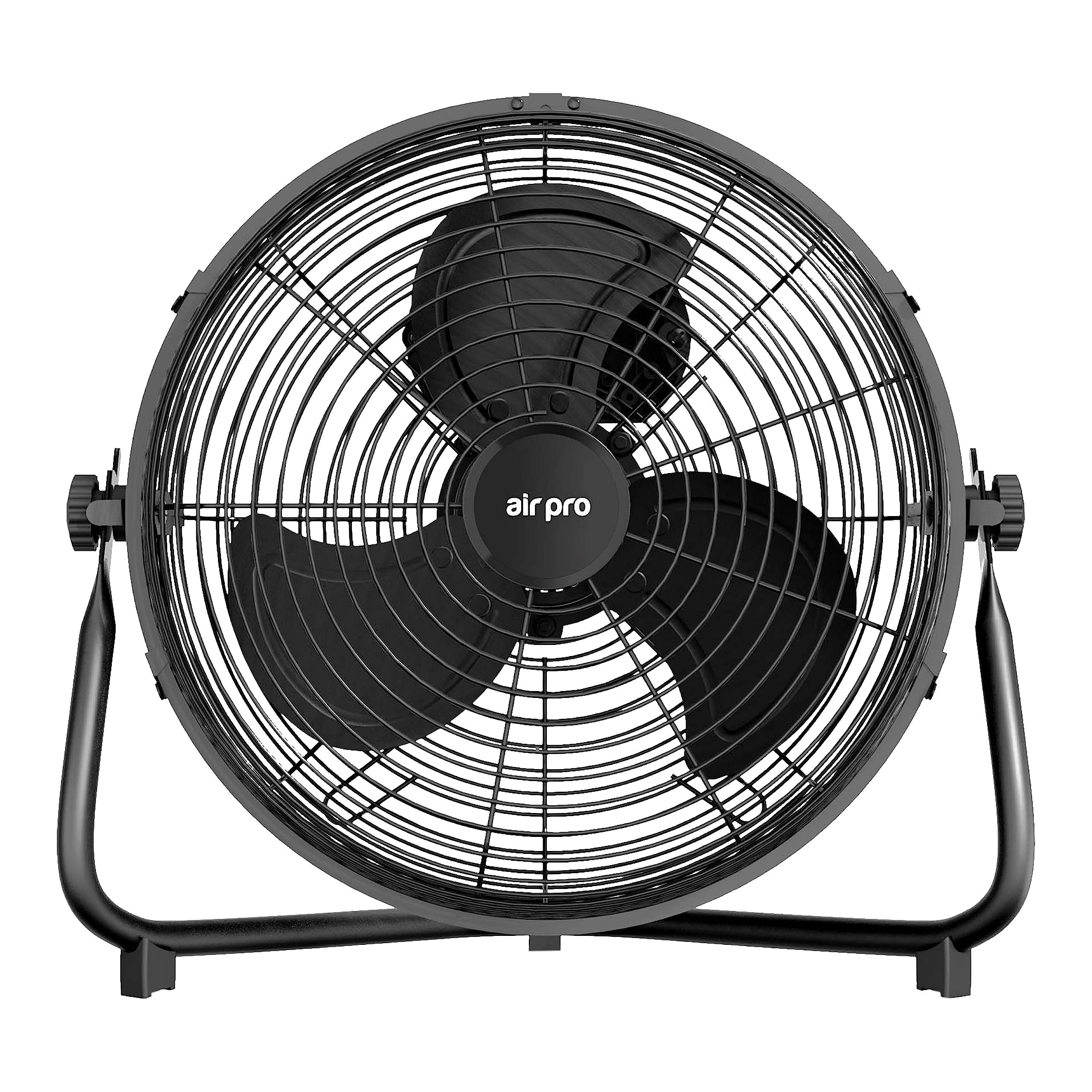 Air Pro 14in Floor Fan with Powerful Air Cooling & 3 Speed Settings - Black