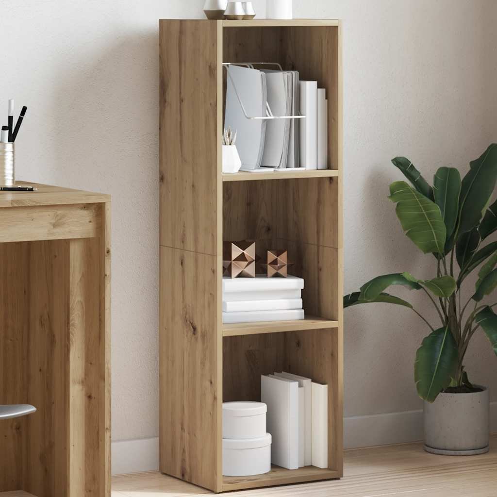 Walplus Engineered Wood Book Cabinet - Oak - 36 x 30 x 114 cm