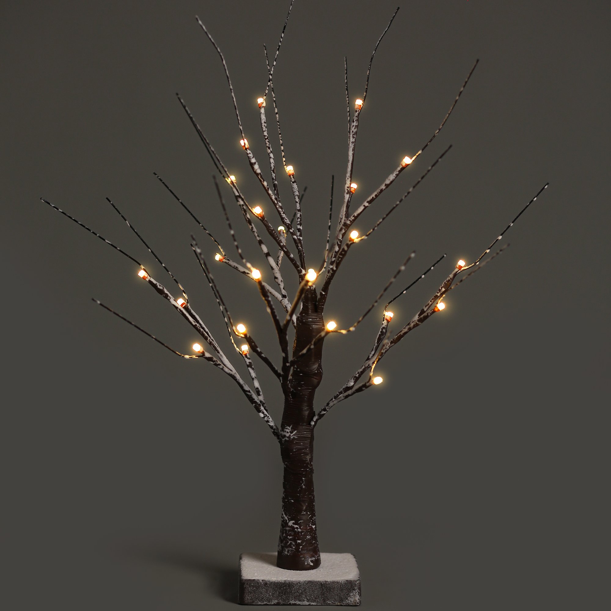 NETTA Brown Pre-Lit Birch Twig Tree with 24 Warm White LEDs - Single