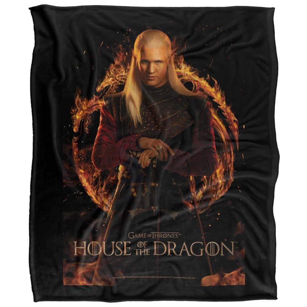 House Of The Dragon Daemon Targaryen Poster Soft Touch Blanket - 152cm x 127cm