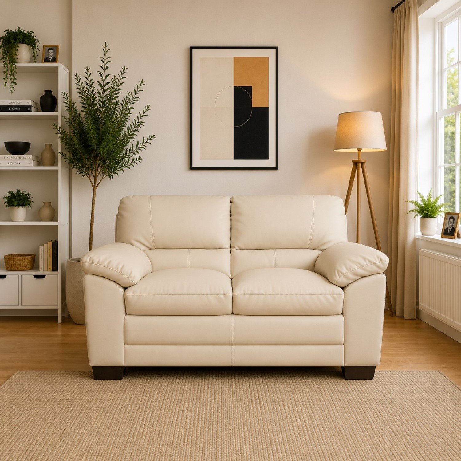 Artemis Home Genoa 2 Seat Sofa - Cream