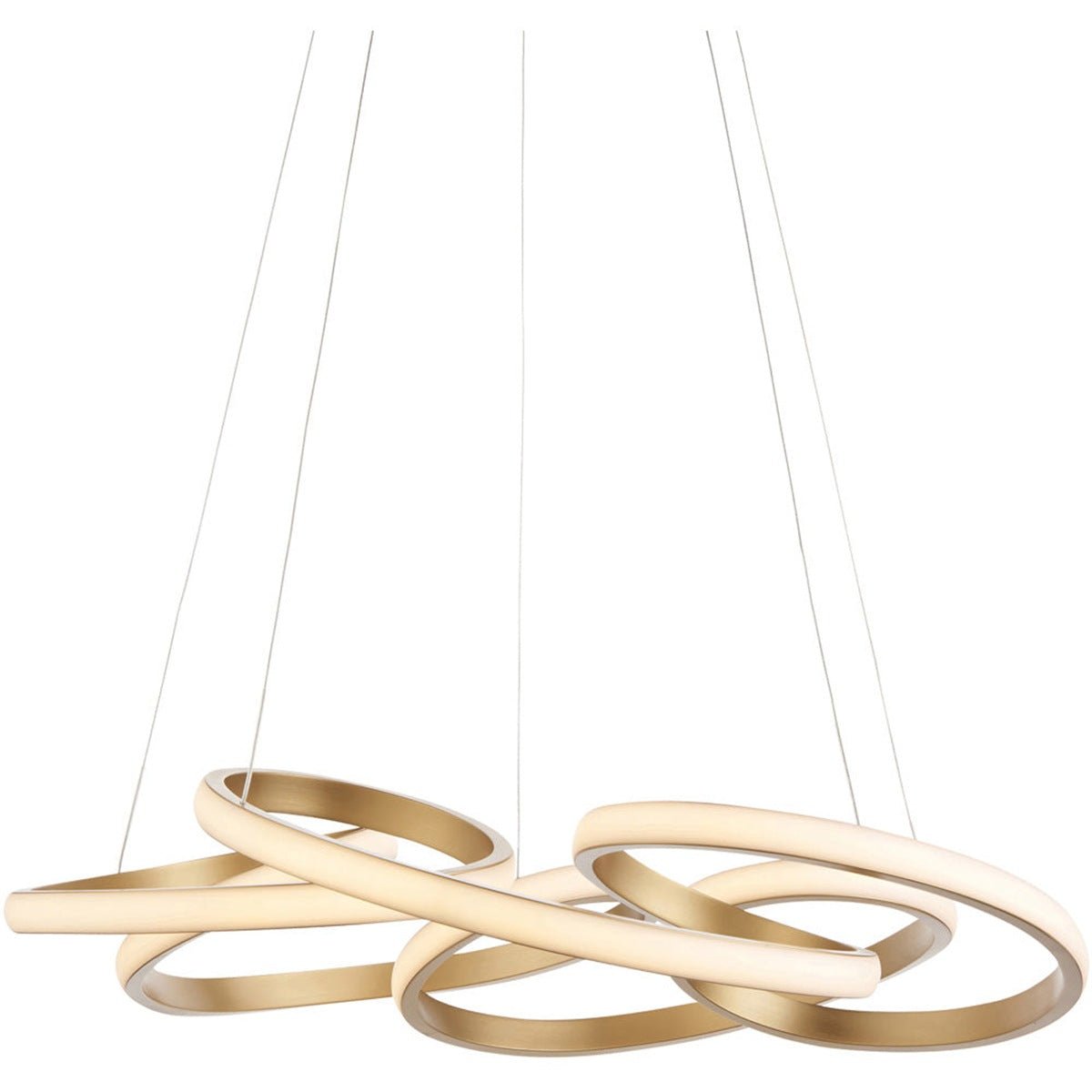 Loops Direct Steel LED Pendant Light - Satin Gold