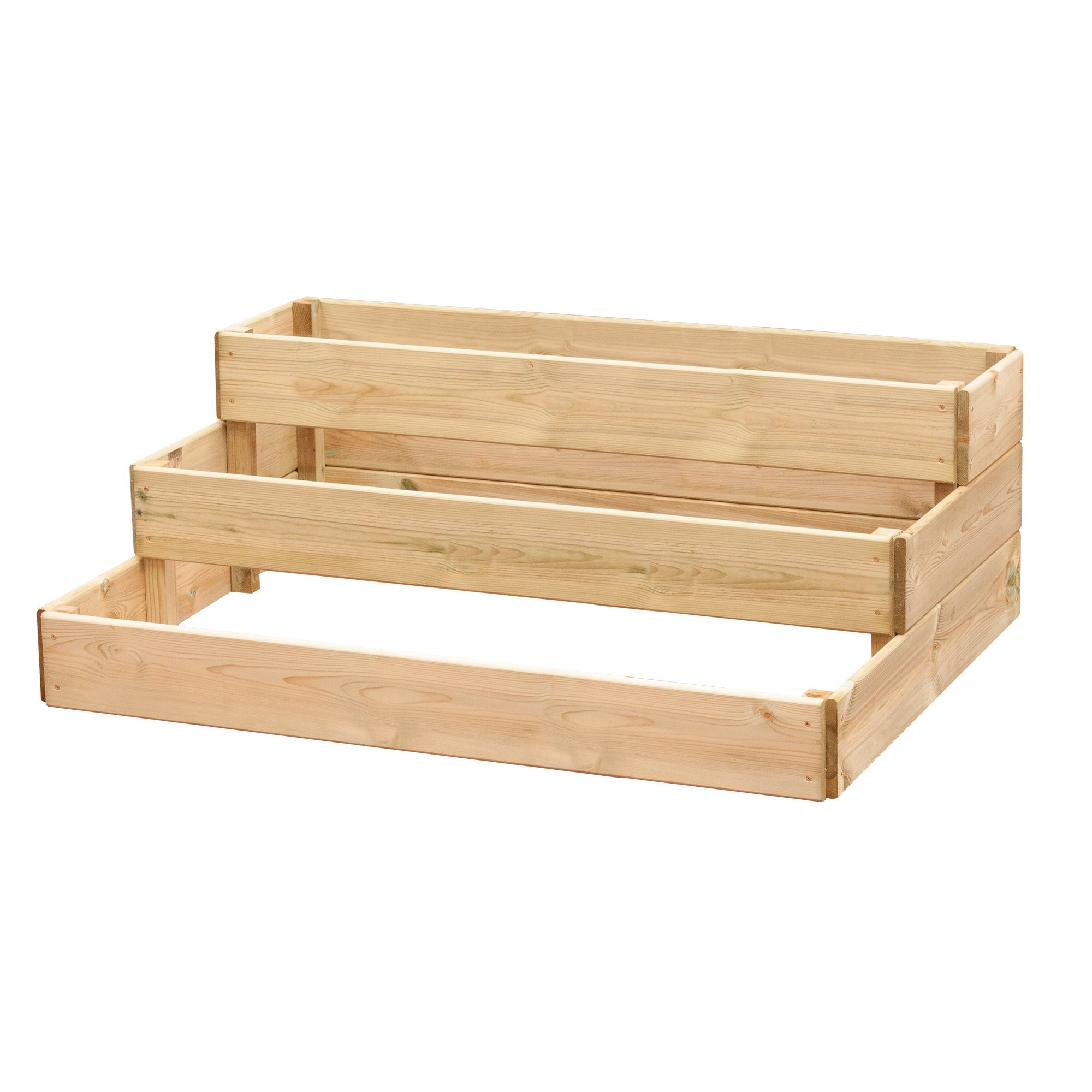 Greena Cascading Wooden Raised Bed - Width 120cm - 3 tiers
