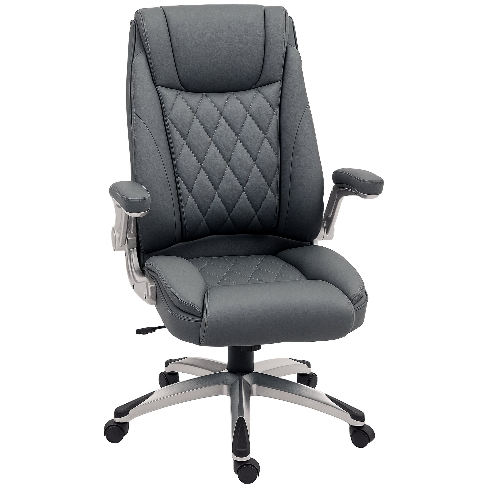 Vinsetto Executive PU Leather Ergonomic Office Chair - Dark Grey