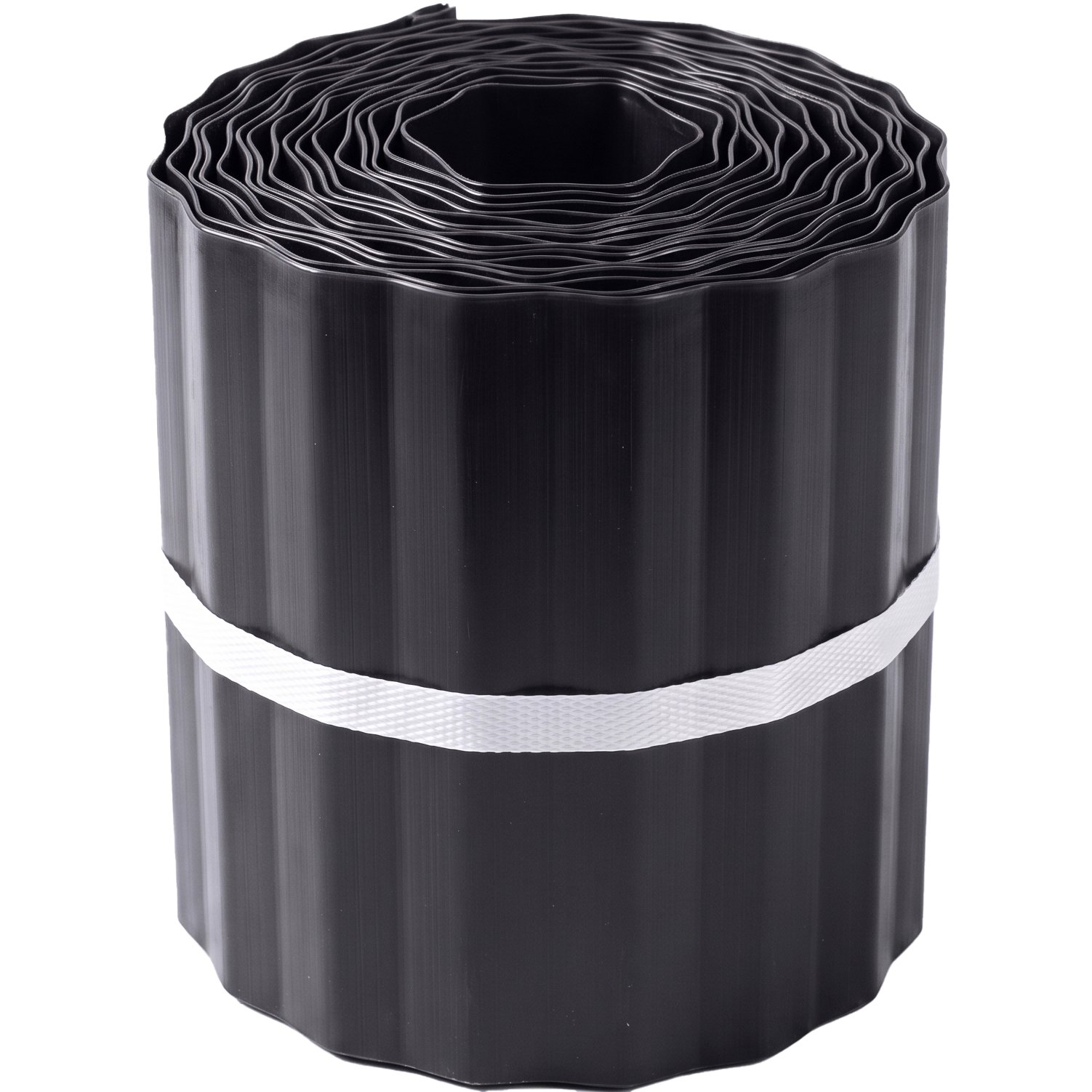 Primrose Black Coated Steel Corrugated Metal Lawn Edging Roll - 5m
