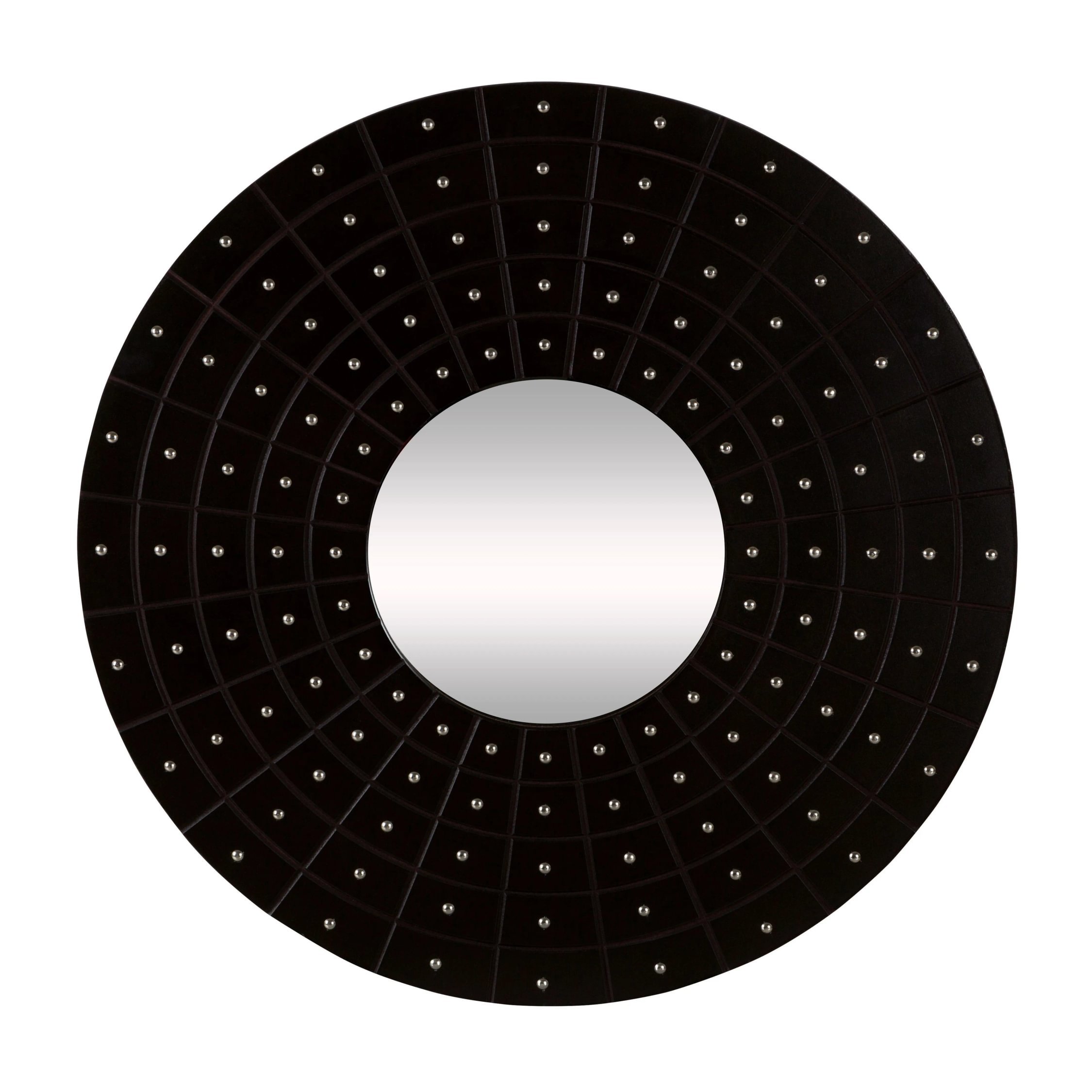 Orsina Sloane Round Wall Mirror – Black