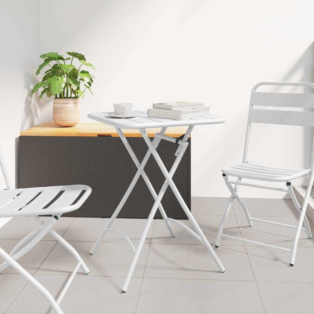 Walplus Metal Table - White - 55 x 55 x 72.5 cm