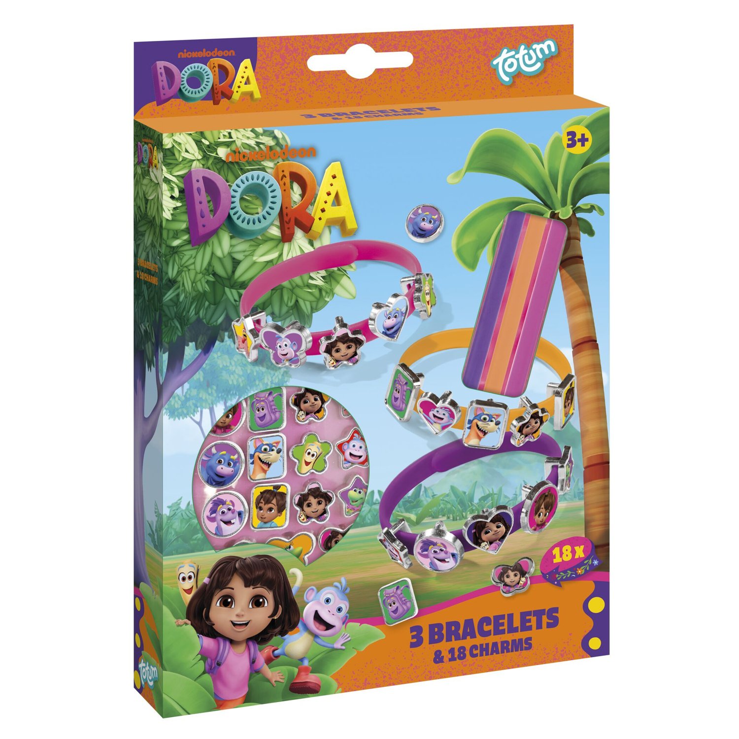 Totum Dora 3 Bracelets & 18 Charms Jewellery Set