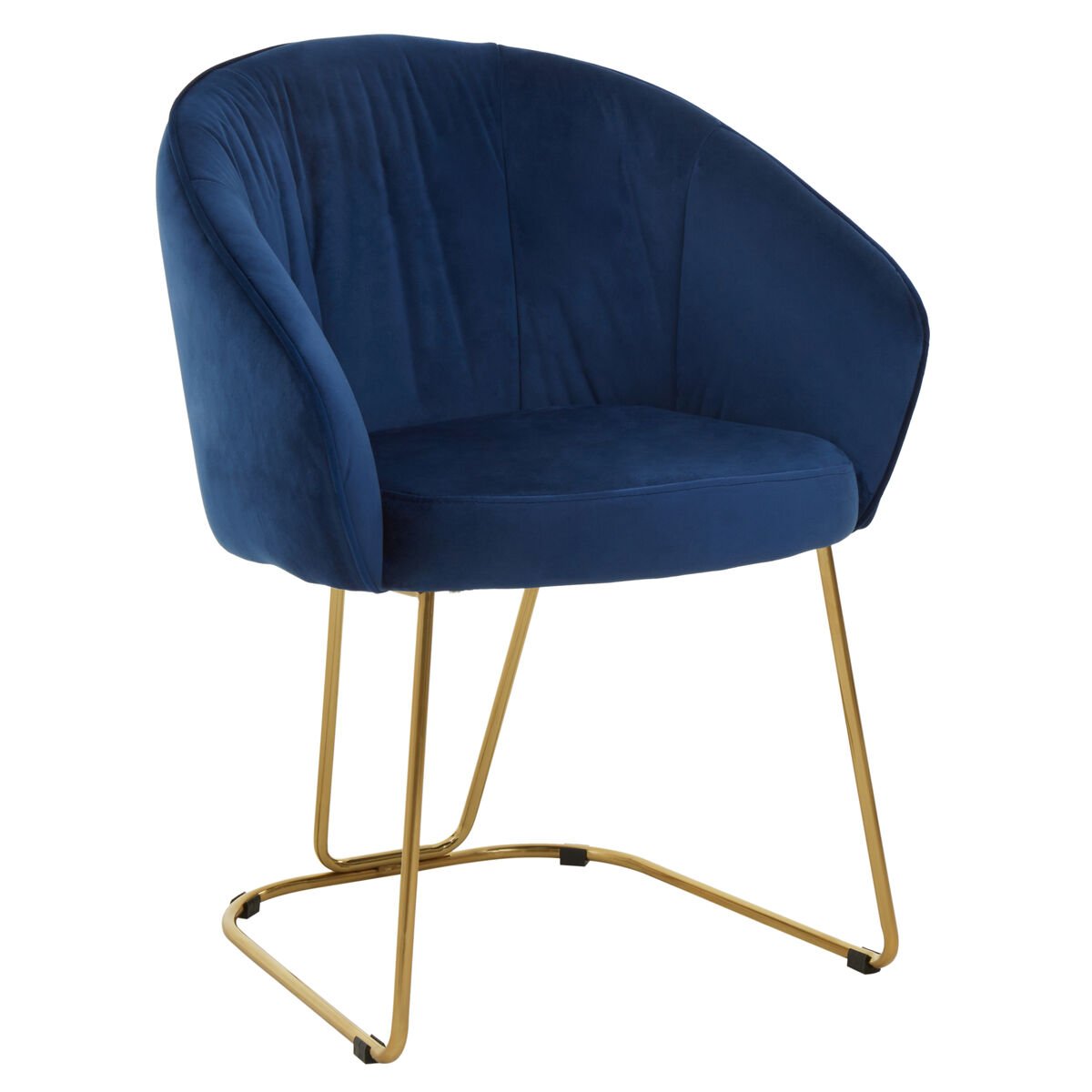 Orsina Veneto Velvet Curved Dining Chair – Blue