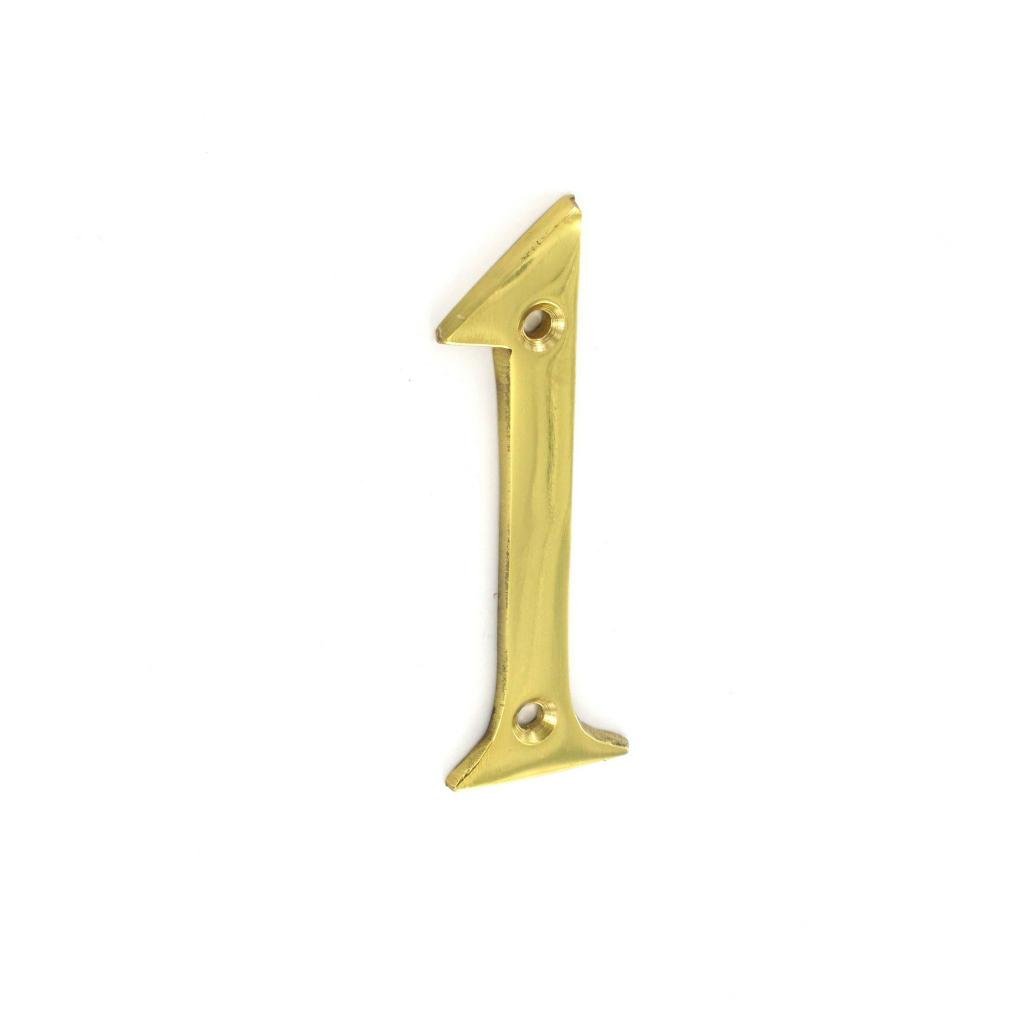 Securit Brass Numeral No 1 - Brass