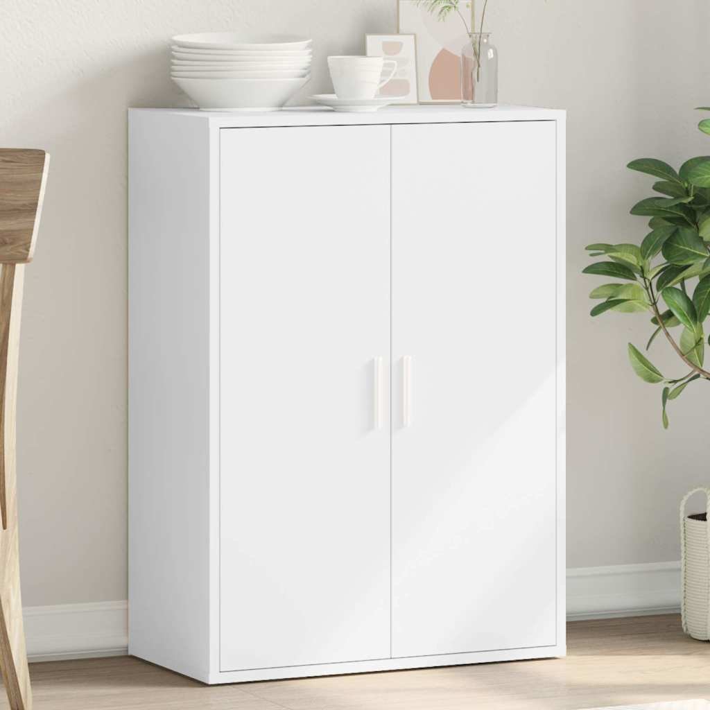 Walplus Engineered Wood Sideboard - White - 60 x 31 x 84 cm