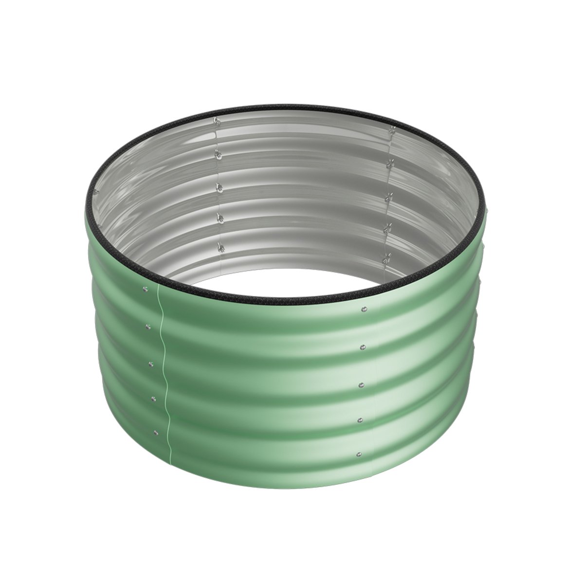 Living and Home 80cm Galvanised Steel Round Raised Garden Bed - Light Green