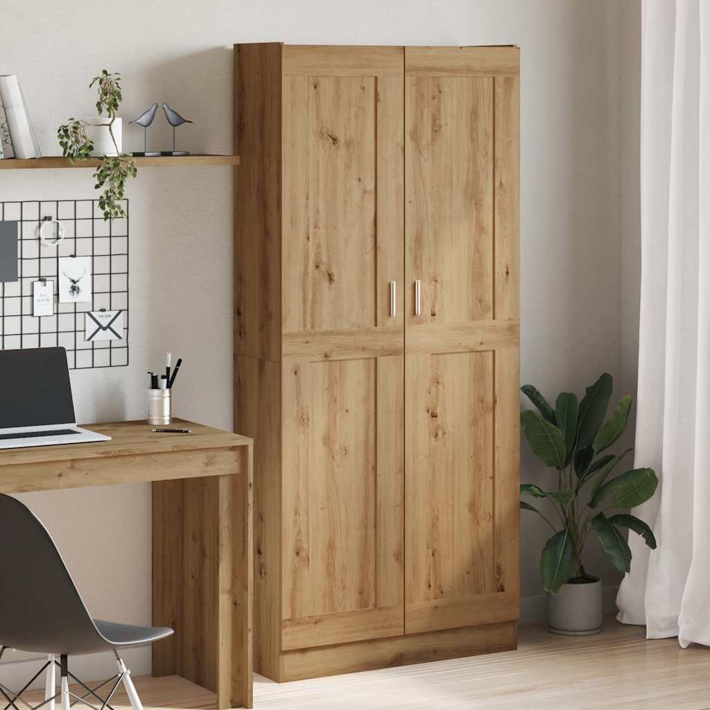 Walplus Engineered Wood Highboard - Oak - 82.5 x 30.5 x 185 cm