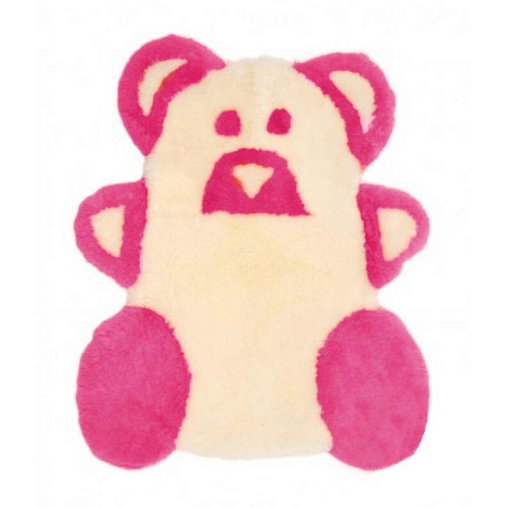 Eastern Counties Leather Sheepskin Teddy Bear Rug - Pink