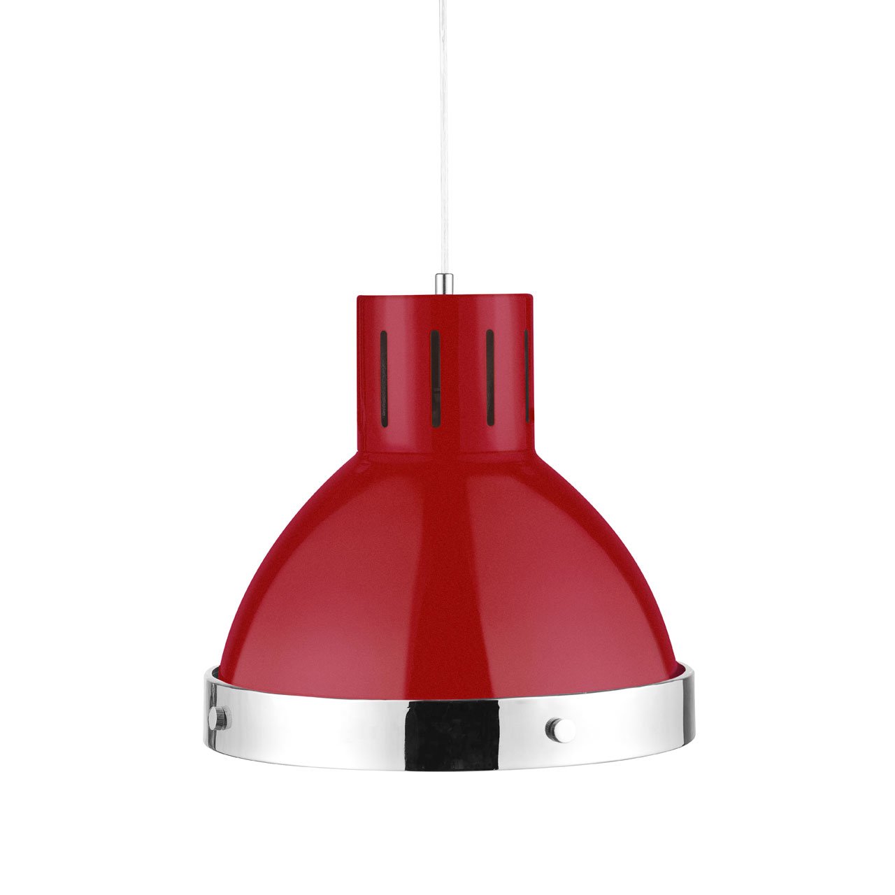 Orsina Jasper Metal Pendant Light - Red And Chrome