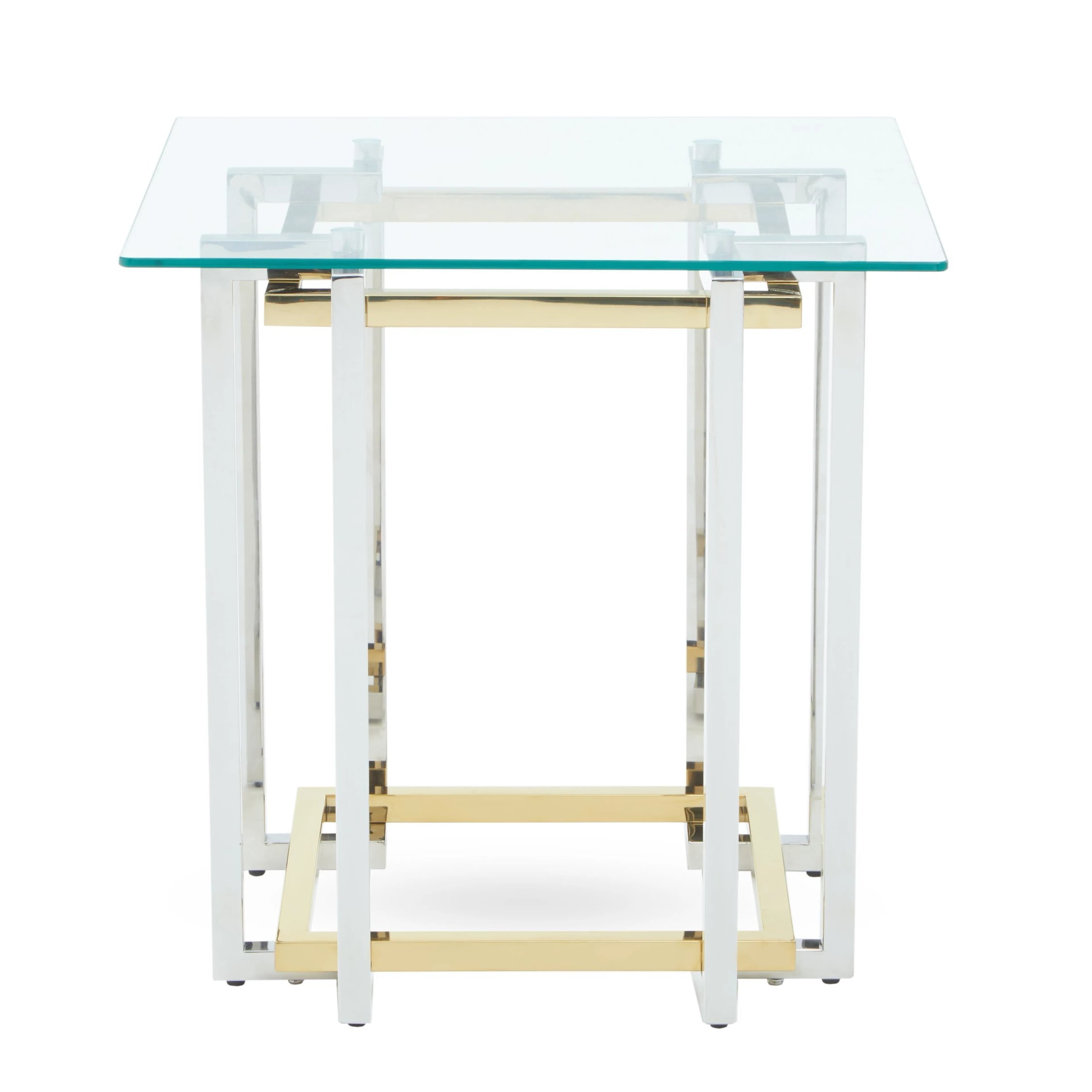 Orsina Elino Side Table – Silver and Gold