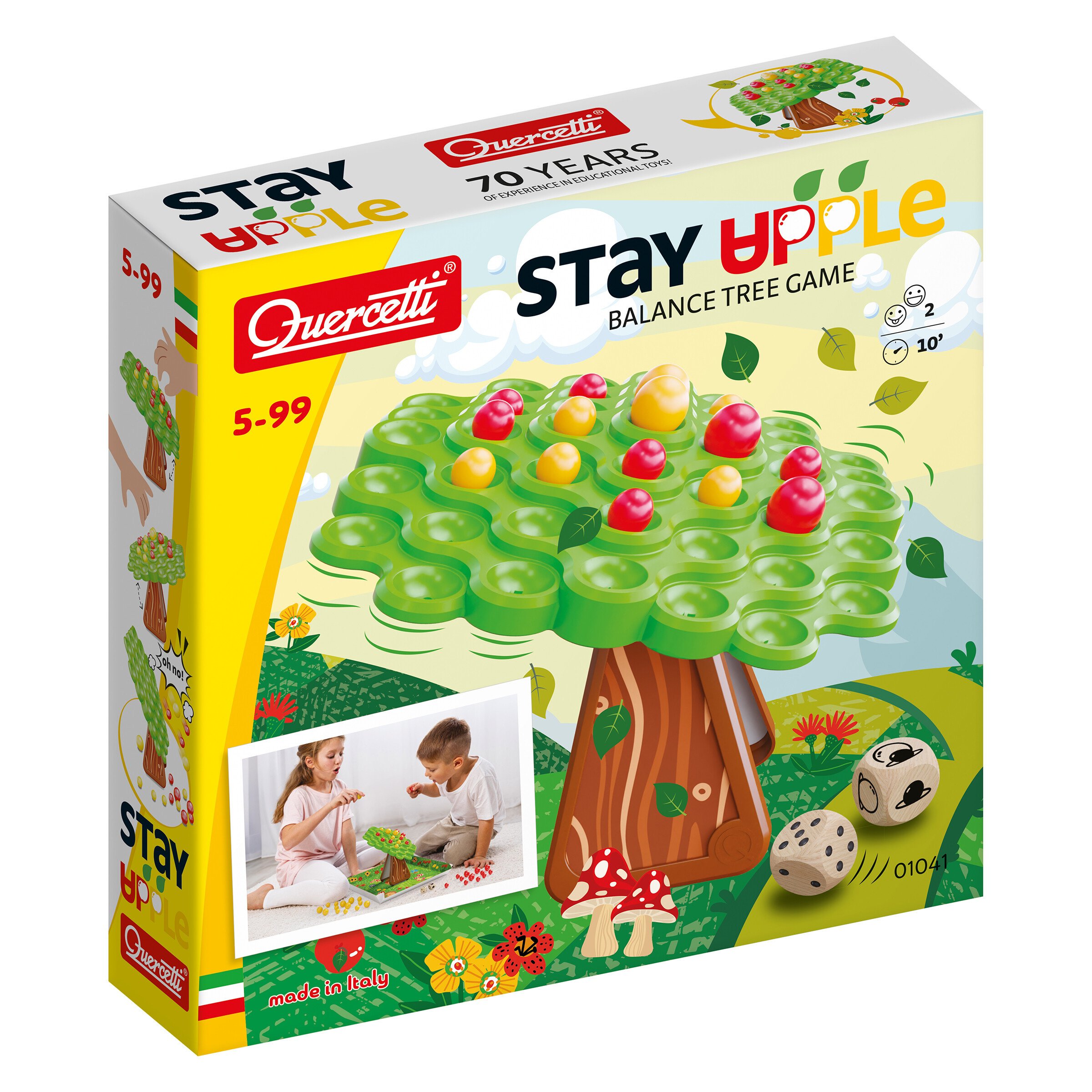 Quercetti Stay Apple Balance Tree Game - Age 5+
