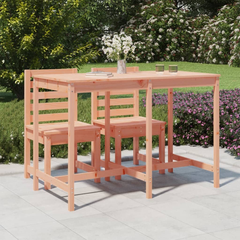 Walplus Douglas Wood Garden Table - Brown - 159.5 x 82.5 x 110 cm