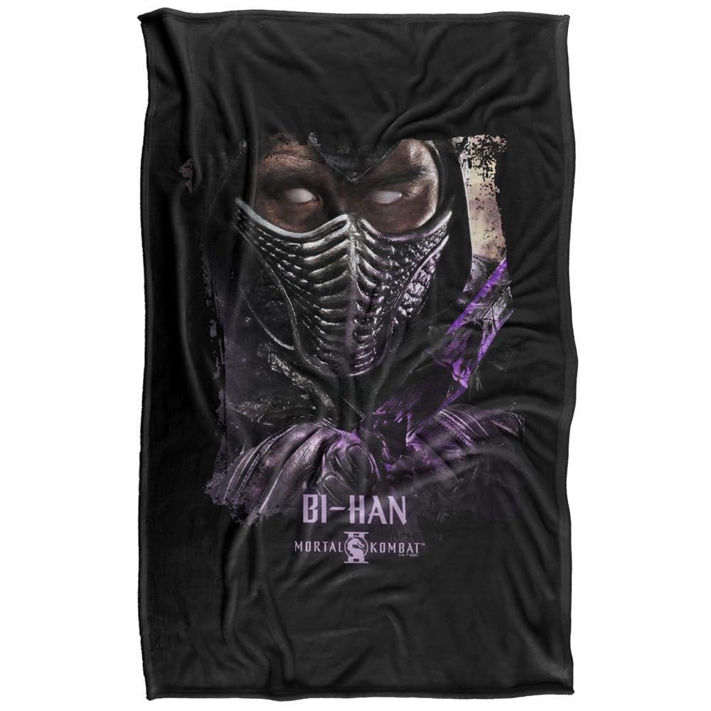 Mortal Kombat 2 Bihan Portrait Soft Touch Black Blanket - 147cm x 91cm