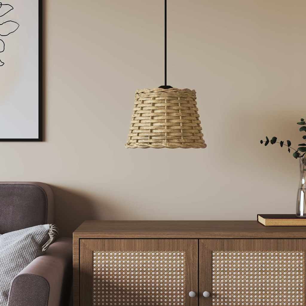 Walplus Brown Iron Wicker Ceiling Lampshade - 20 x 15cm