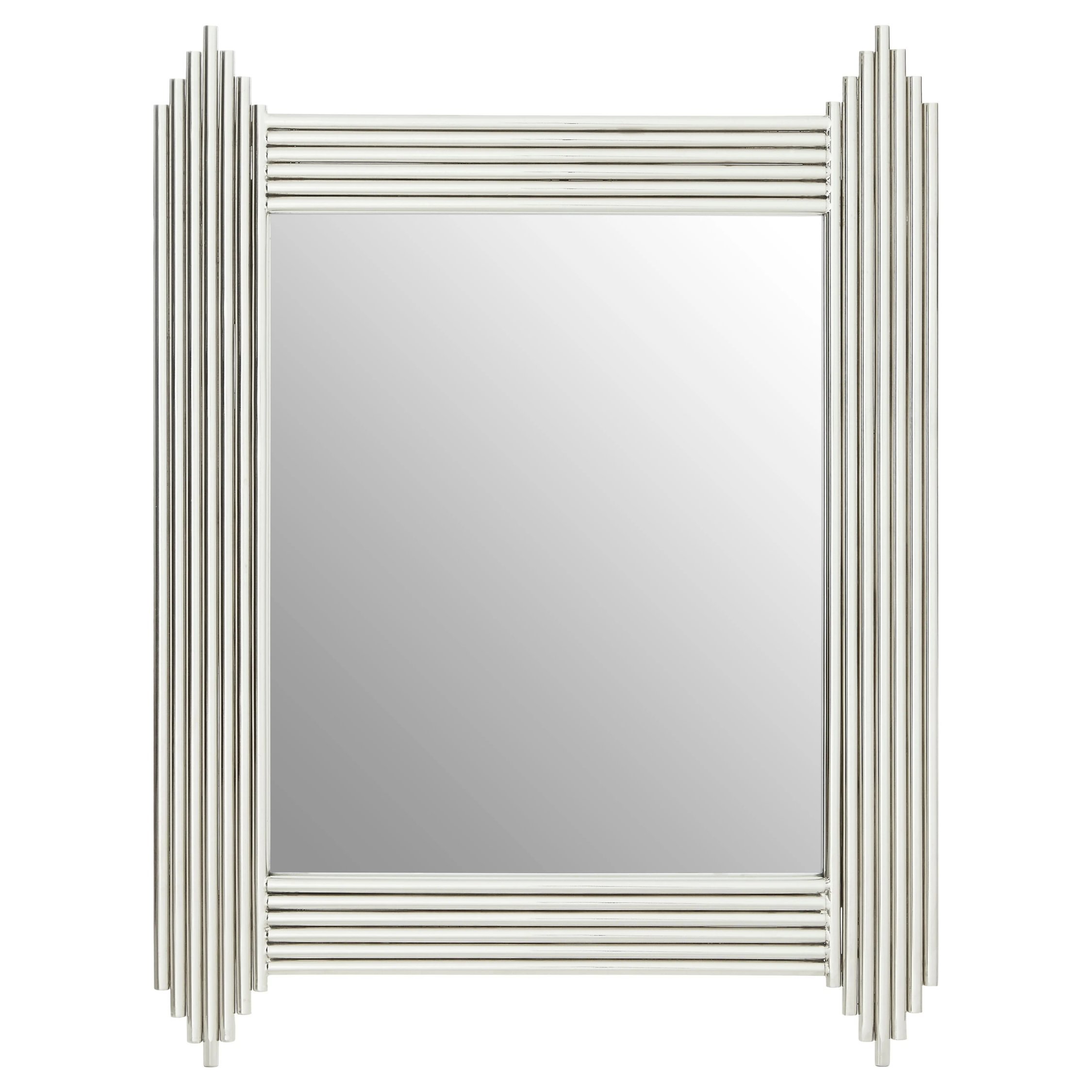 Orsina Clarice Stainless Steel Frame Wall Mirror – Silver