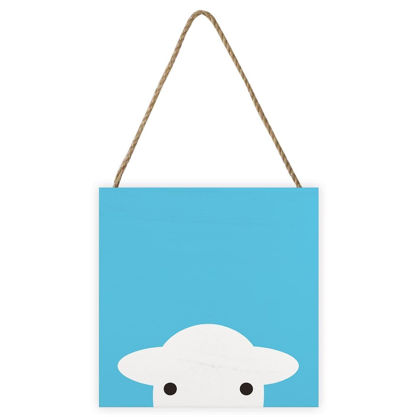 Herdy Peep Wood Plaque - Blue