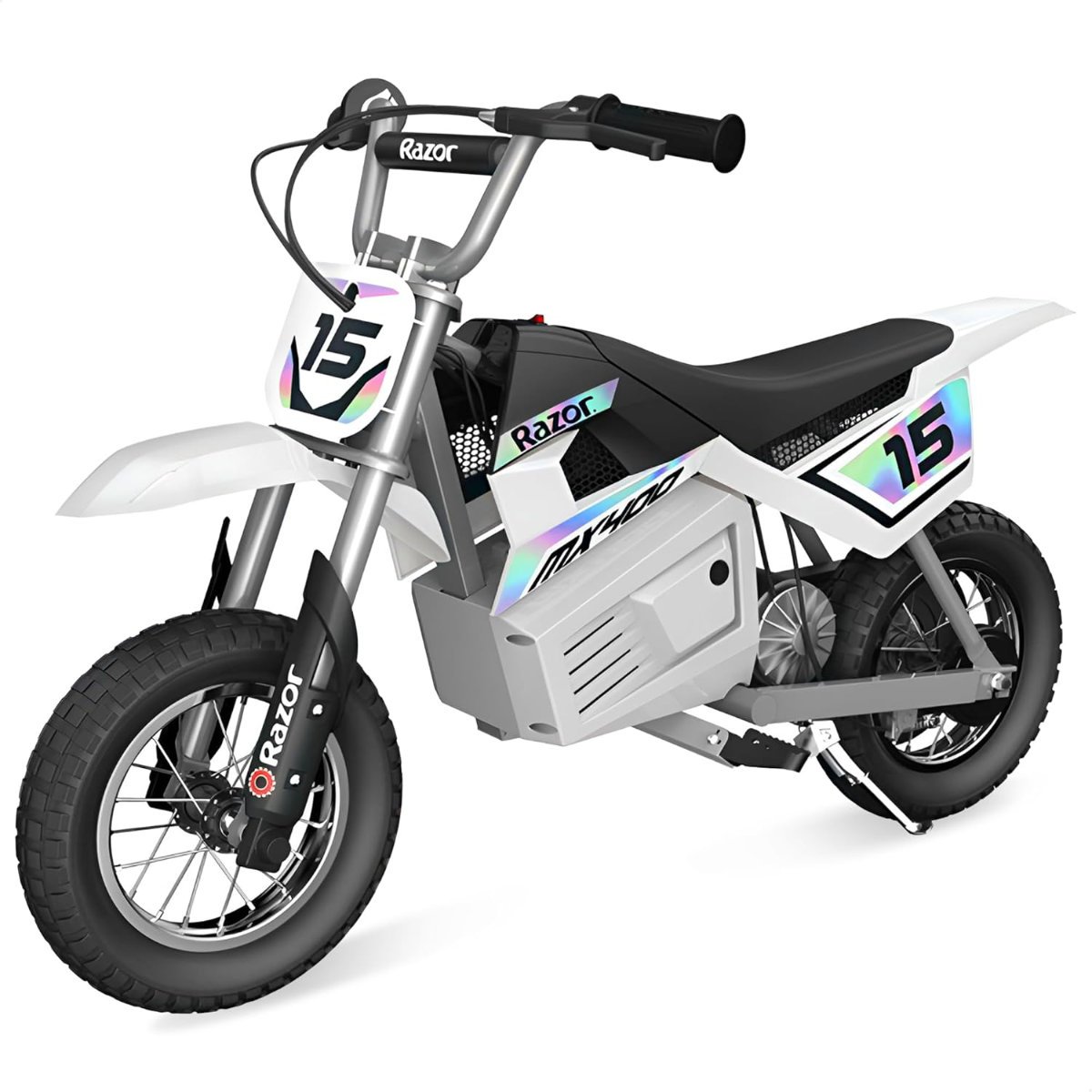 Razor MX400 Dirt Rocket 24V Kids Electric Ride On Bike - White