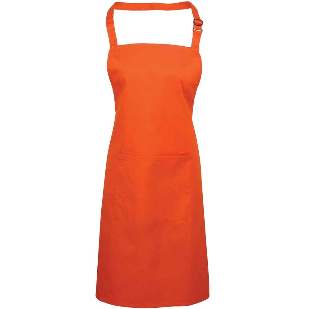 Premier Unisex Adult Colours Pocket Full Apron - Orange