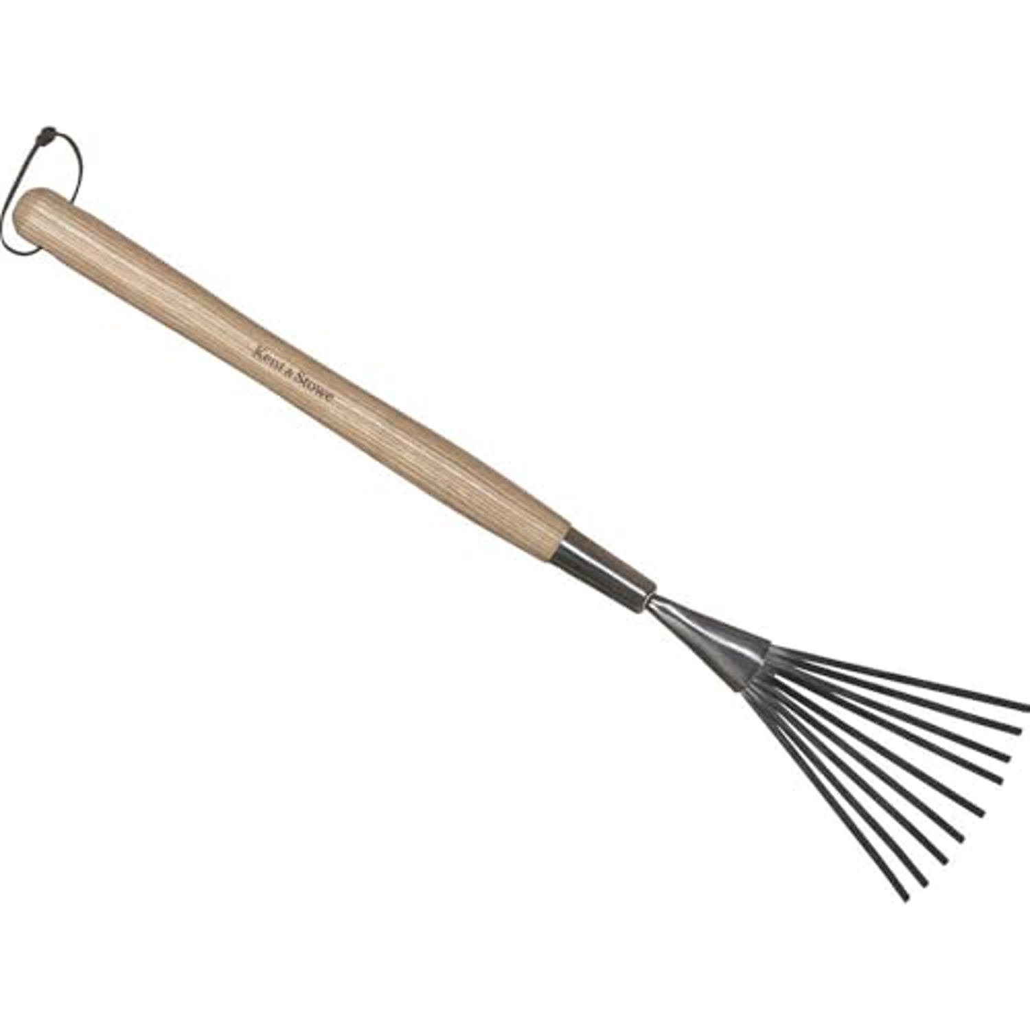 Kent And Stowe Stainless Steel Hand Border Rake - Ash