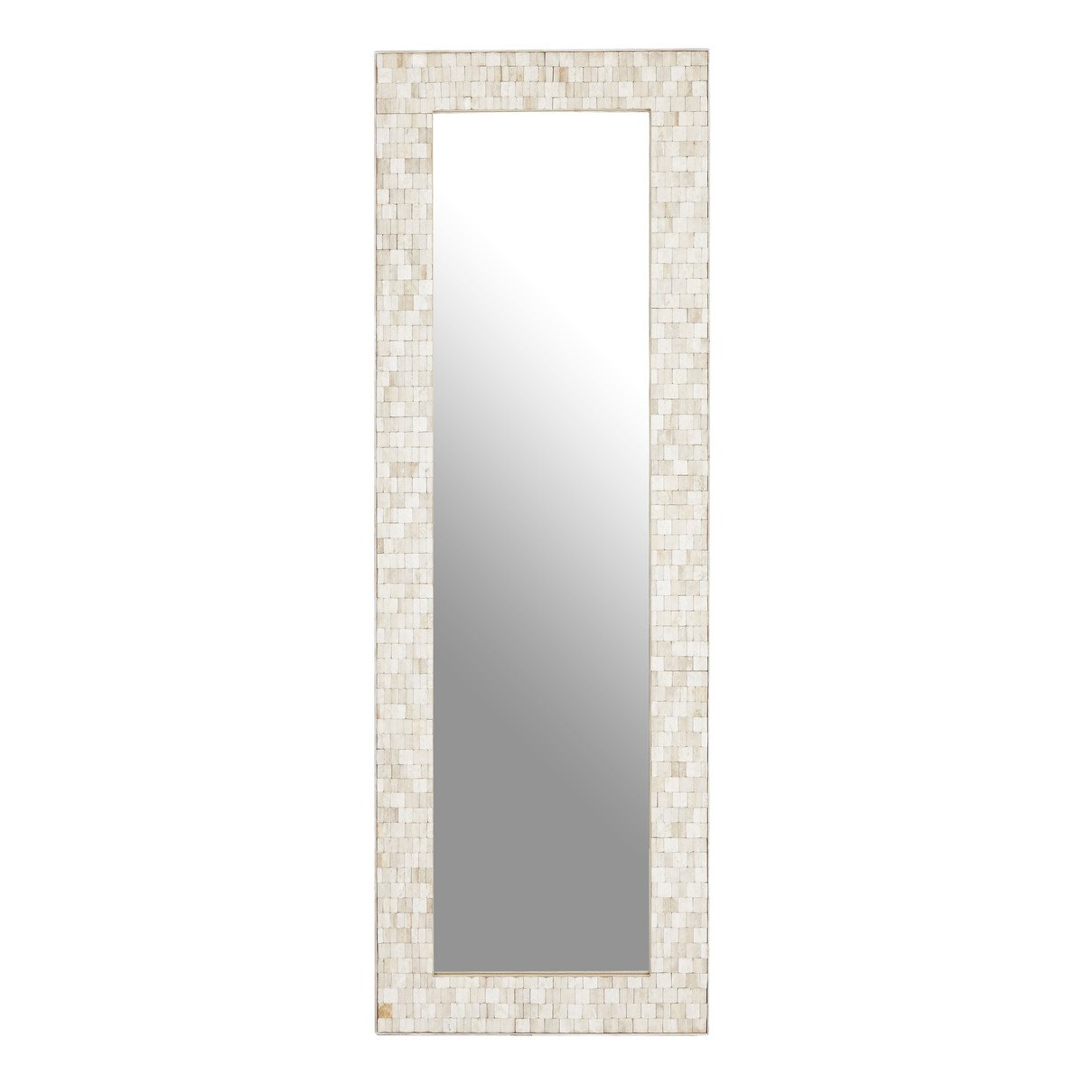 Orsina Hestina Wash Mosaic Full Length Wall Mirror – White