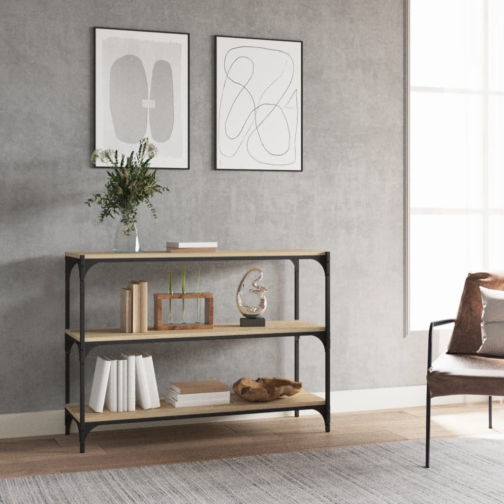 Walplus Engineered Wood Book Cabinet - Light Oak - 100 x 33 x 70.5 cm