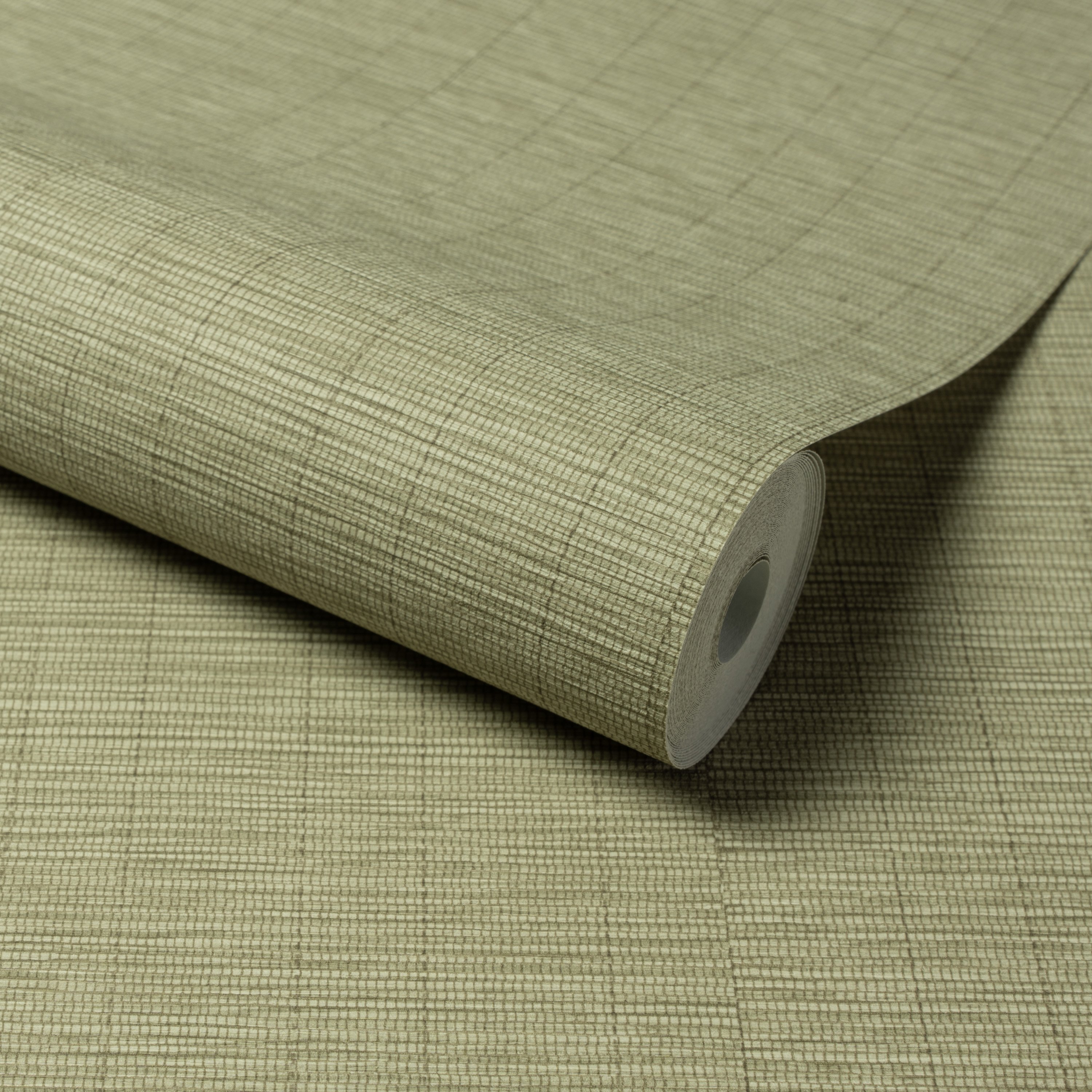Grandeco Stitched Bamboo Grasscloth Textured Wallpaper - Green