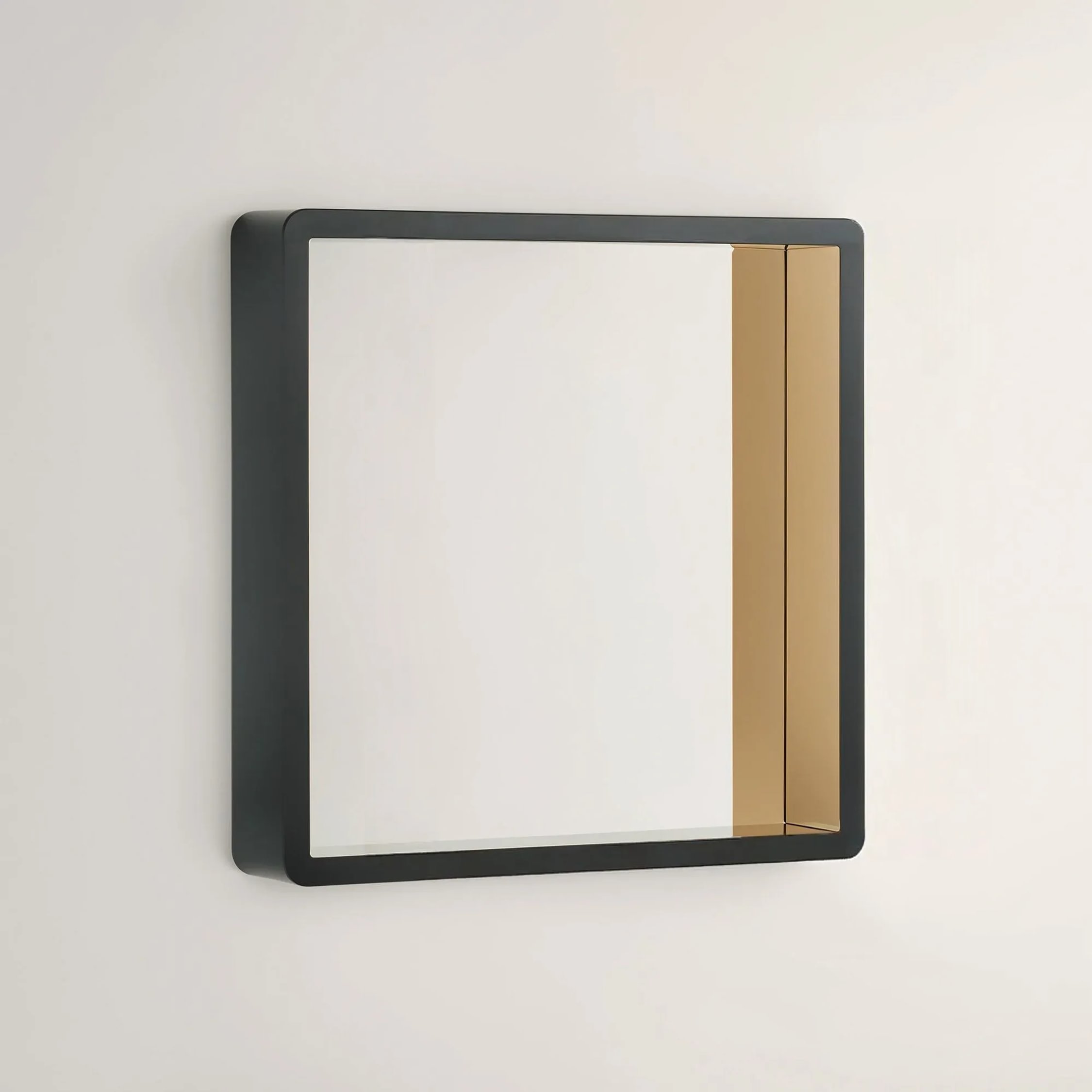 Orsina Trosa Large Wall Mirror with Edge – Black and Gold