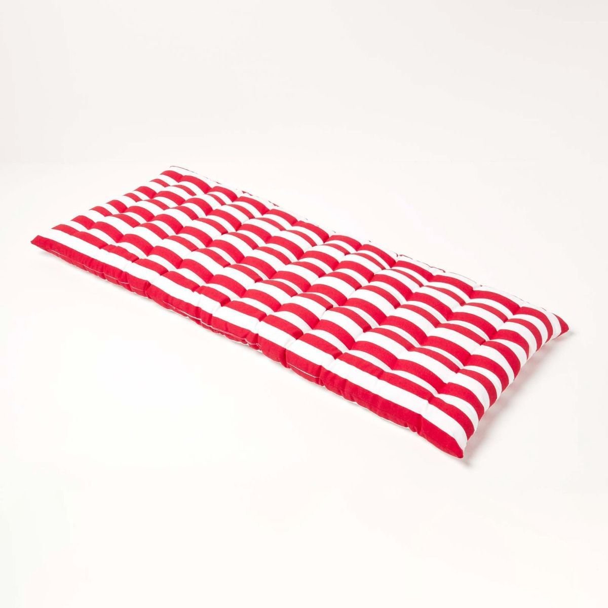 Homescapes 2 Seater Red Stripe Bench Cushion