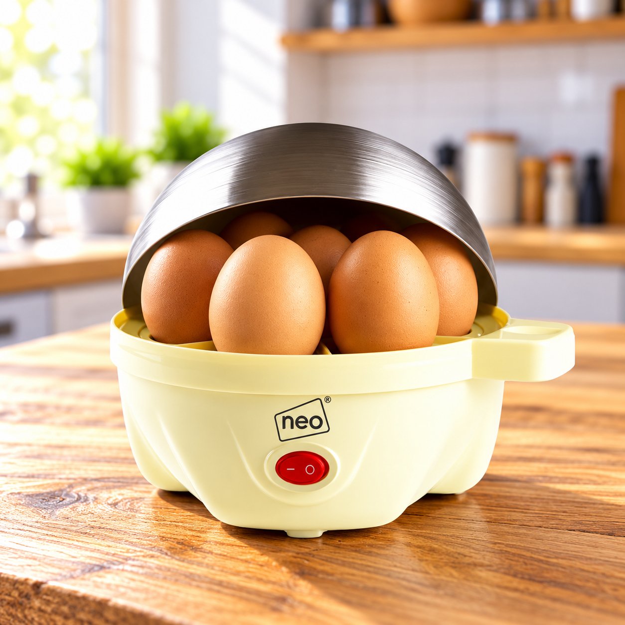 Neo 3 in 1 Electric Egg Boiler, Poacher & Steamer - Cream